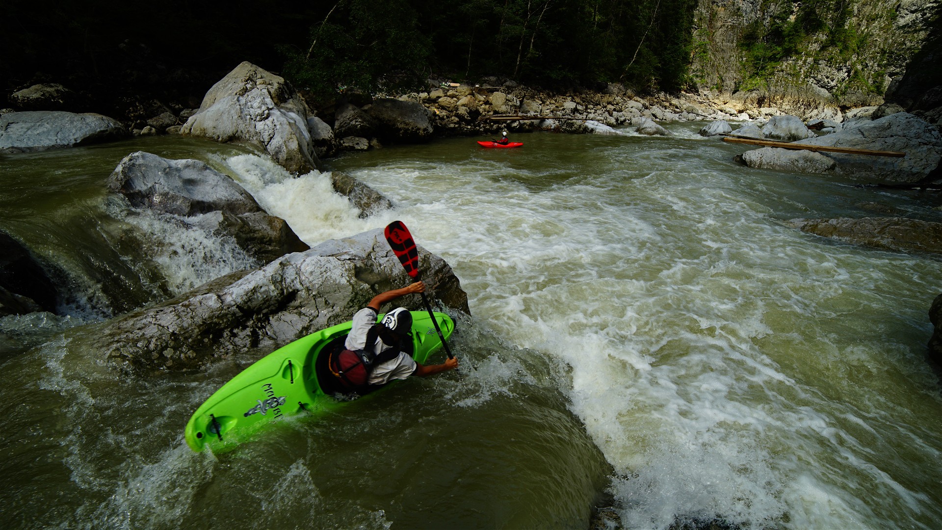 Kajak, Fluss Enns, Abschnitt Kummerbrücke Garagenhupfer 