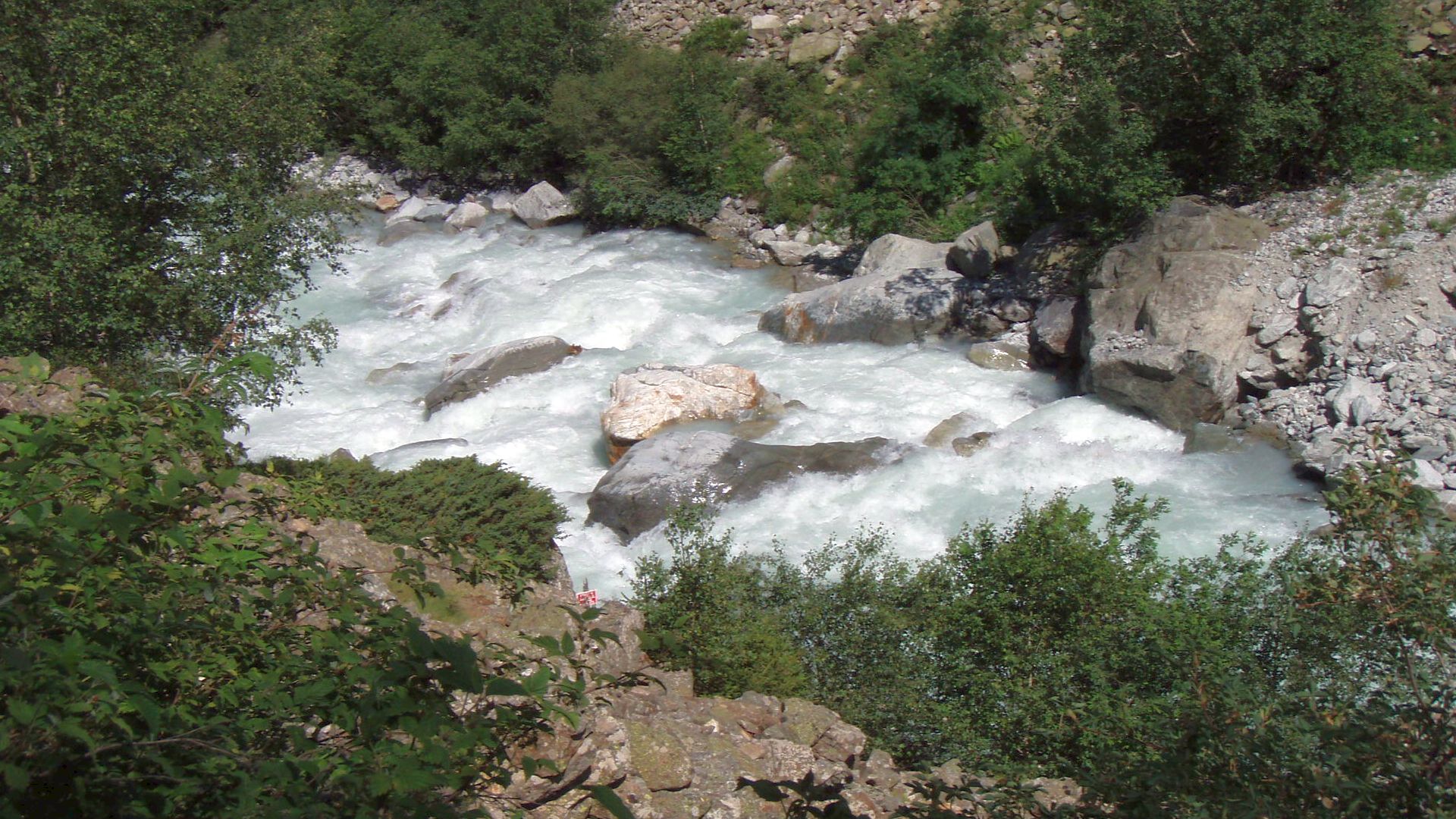 Kajak, Fluss Vénéon, Abschnitt La Berarde - Champhorent die nächste gefährliche Stelle 