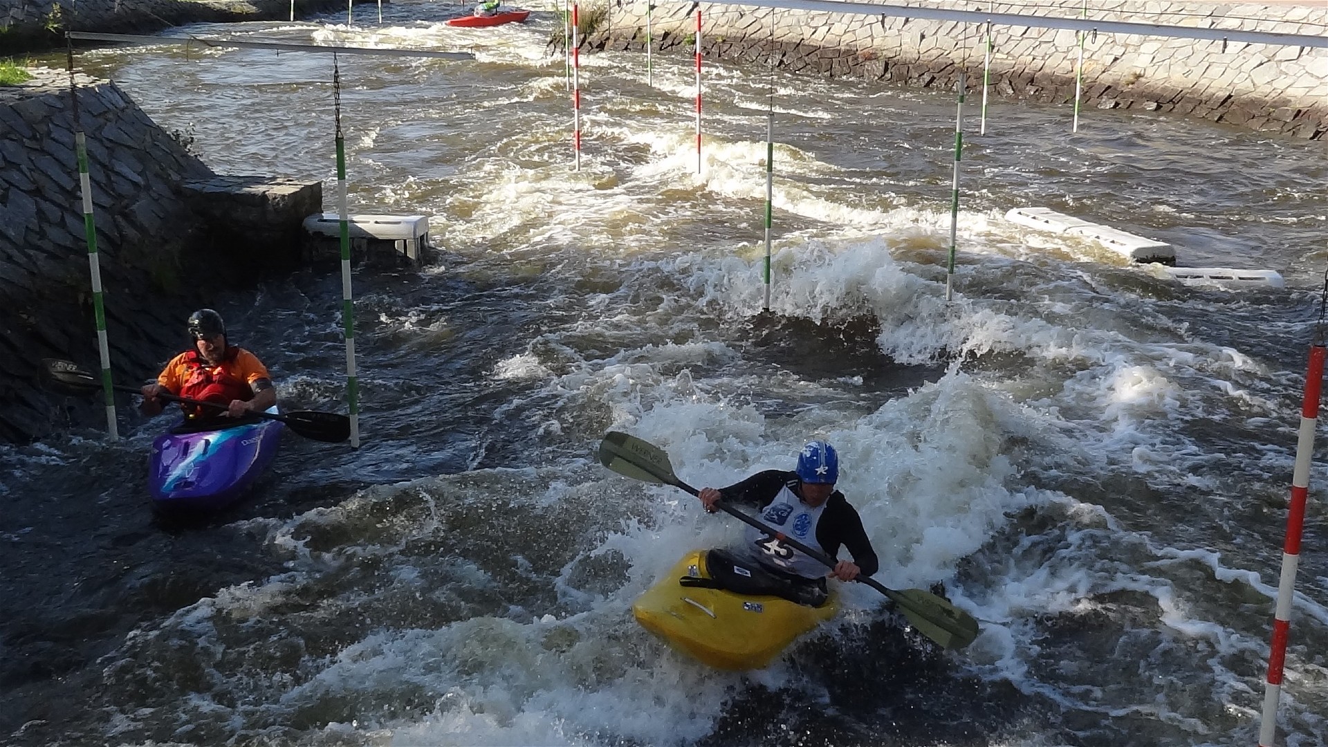 Kajak, Fluss Moldau (Vltava), Abschnitt WW-Kanal Budweis Ceske Vrbne Kanal Budweis 