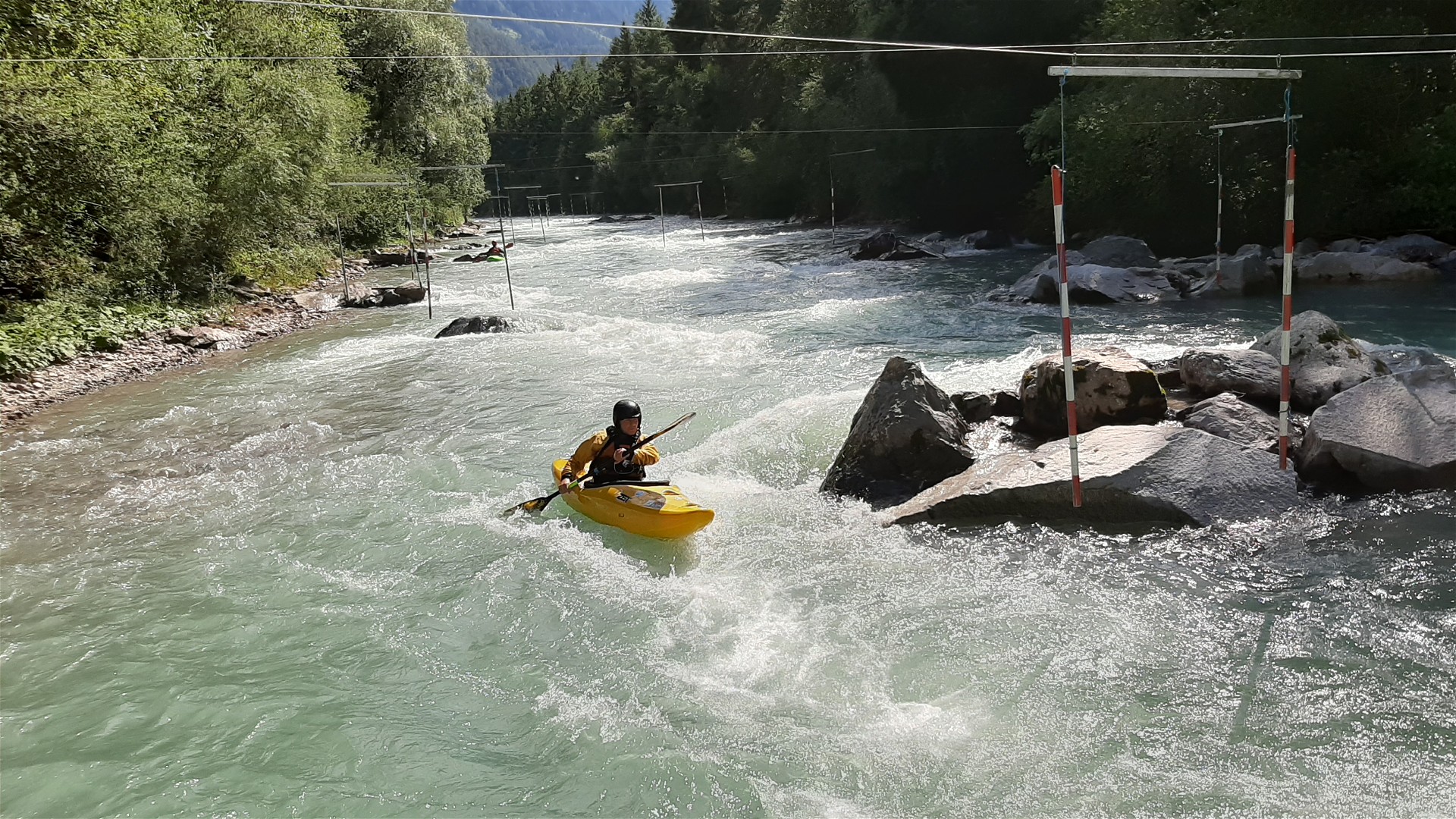 Kajak, Fluss Drau, Abschnitt Amlach - Lienz (Slalomstrecke) Slalomstrecke 