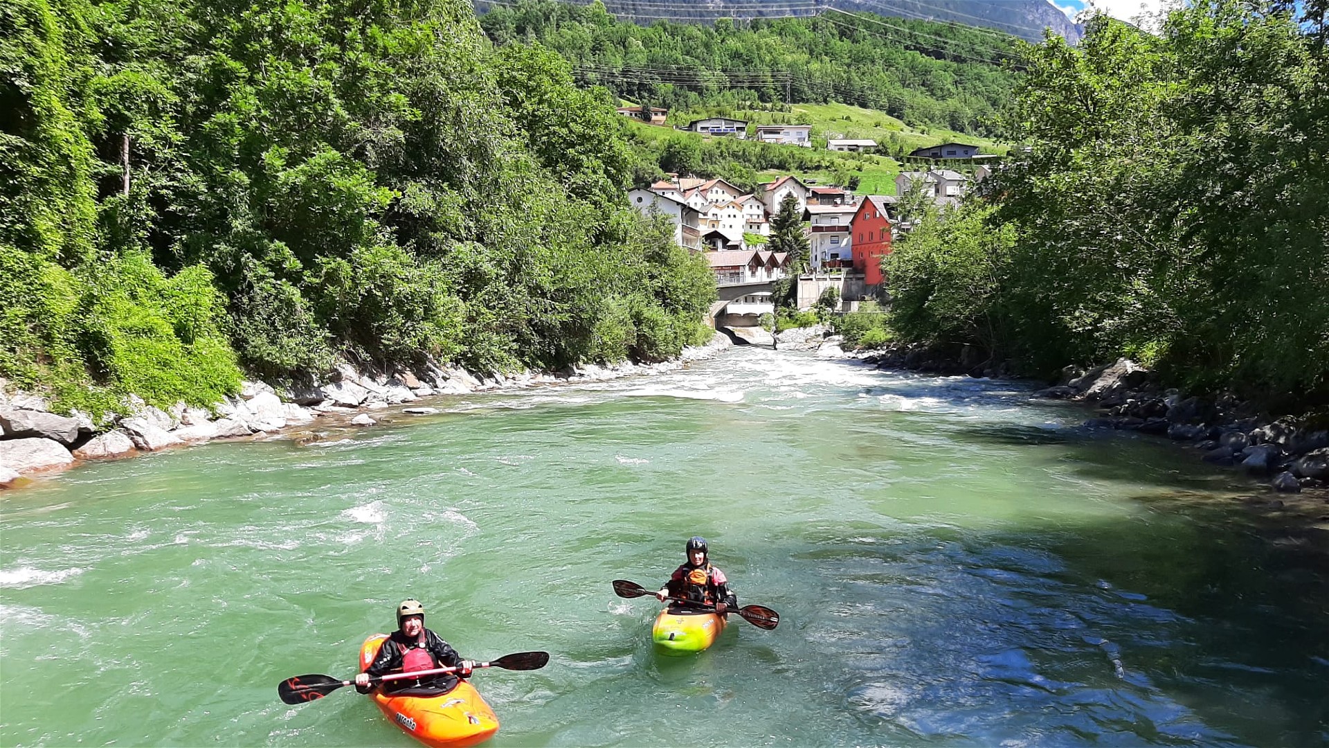 Kajak, Fluss Sanna, Abschnitt Zusammenfluss - Landeck vor Pians 