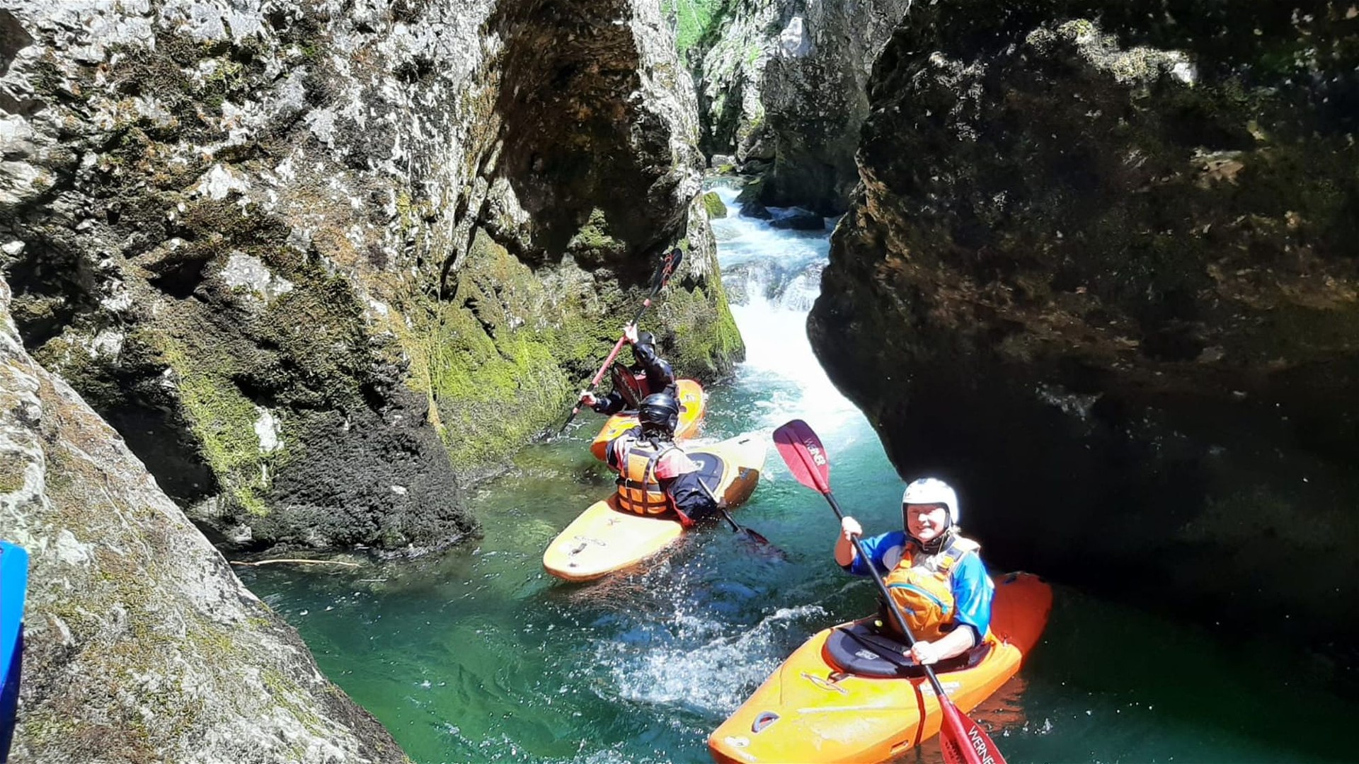 Kajak, Fluss Walchen, Abschnitt Unterer Walchen erste Klamm 
