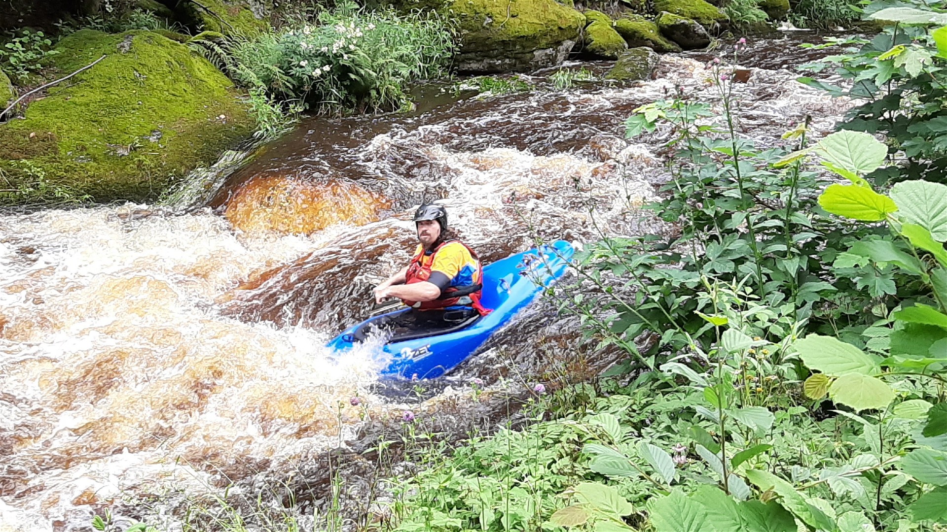 Kajak, Fluss Großer Kamp, Abschnitt Heumühle - Ritterkamp vor Grünbach 