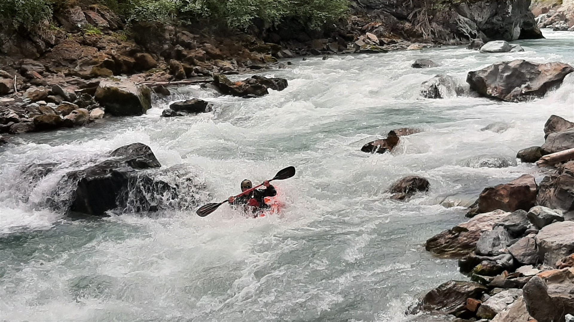 Kajak, Fluss Inn, Abschnitt Lavin - Ardez (Giarsun Schlucht) Giarsun 