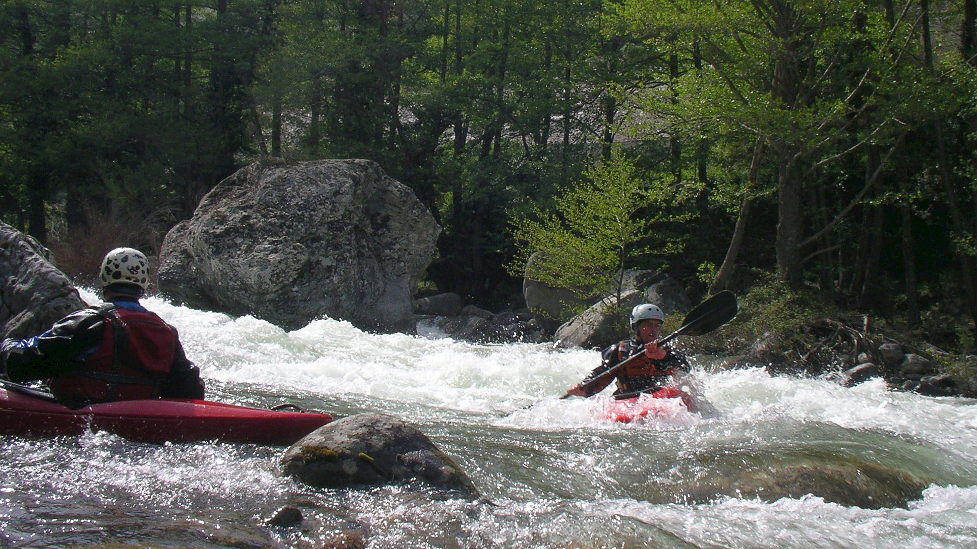 Kajak, Fluss Golo, Abschnitt Kraftwerk - Ponte Leccia (Mittlerer Golo) längere Schwallstrecke 🛶 Horst K., Sepp G.
