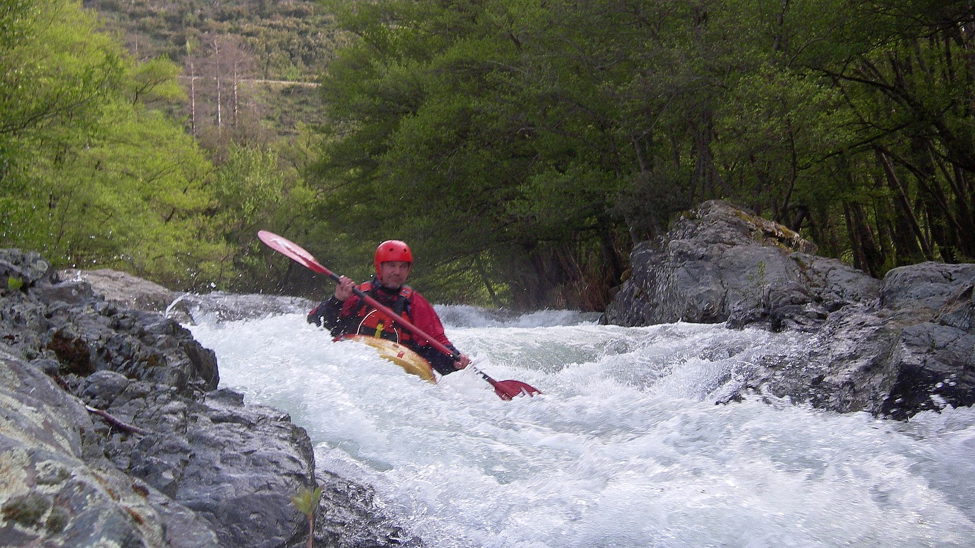 Kajak, Fluss Golo, Abschnitt Kraftwerk - Ponte Leccia (Mittlerer Golo) Anfahrt Staubsauger 🛶 Peter F.