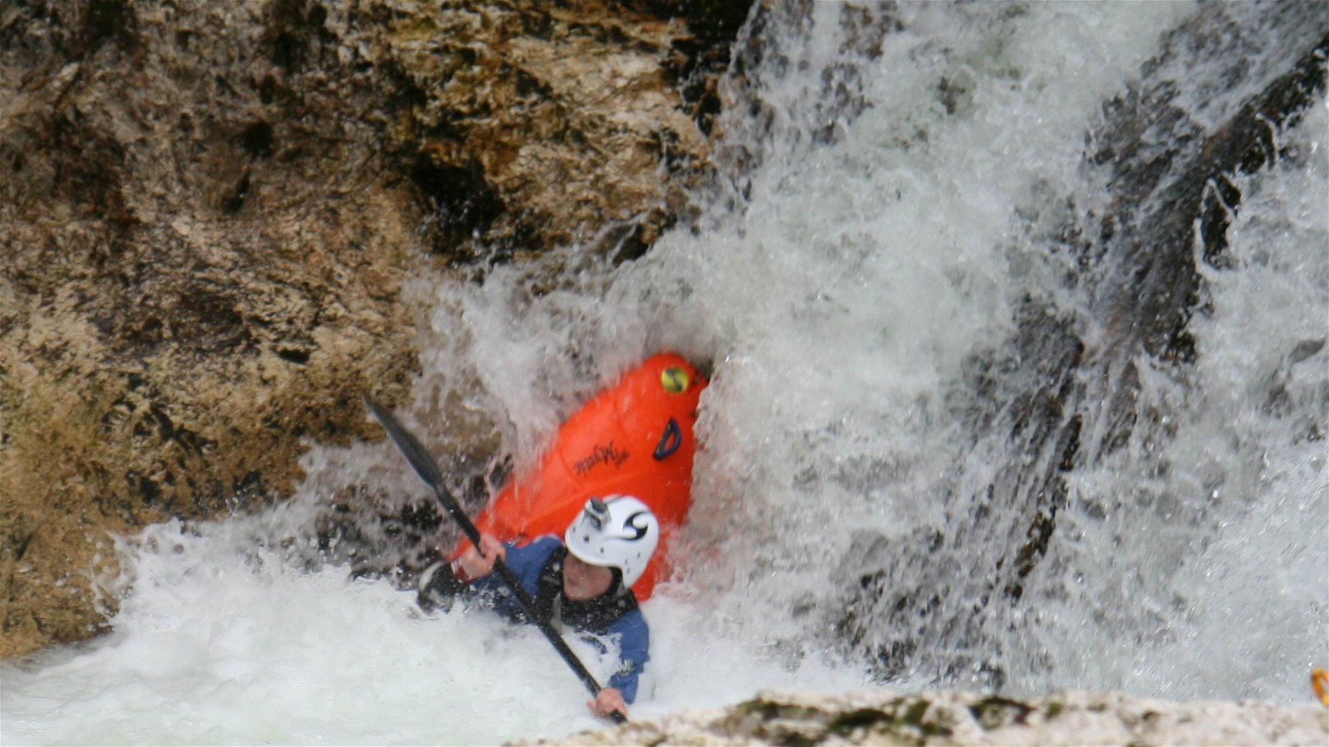 Kajak, Fluss Mitterweißenbach, Abschnitt Mitterweißenbach Höllbachfall - Klamm ober Einstieg 