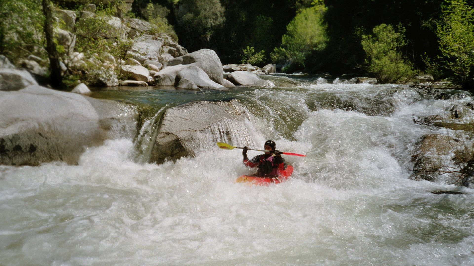 Kajak, Fluss Taravo, Abschnitt Olivese - Brücke N2196 (DKV 3. Etappe) stufiges Gefälle 🛶 Werner R.