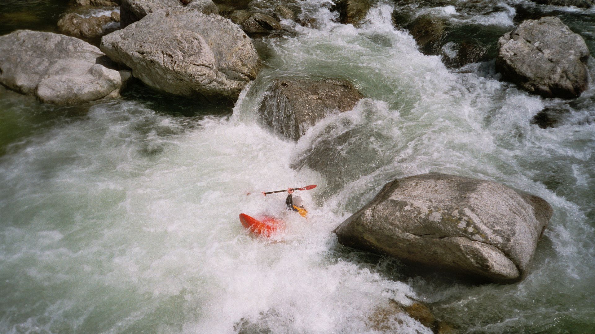 Kajak, Fluss Vecchio, Abschnitt Pont du Vecchio - Noceta (Mittlerer Vecchio) manchmal rückläufige Stufen 🛶 Didi A.