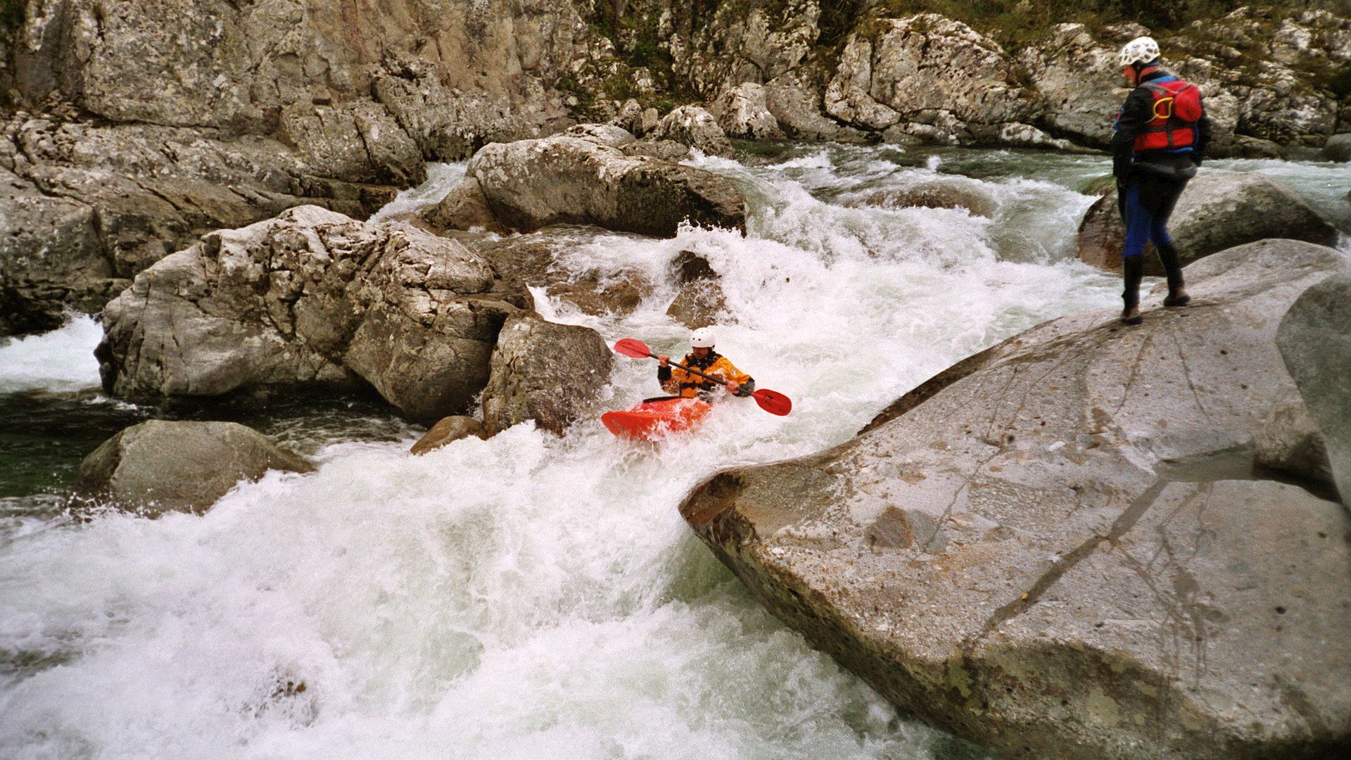 Kajak, Fluss Vecchio, Abschnitt Pont du Vecchio - Noceta (Mittlerer Vecchio) Katarakte bei mehr Wasser auch wuchtig 🛶 Didi A.