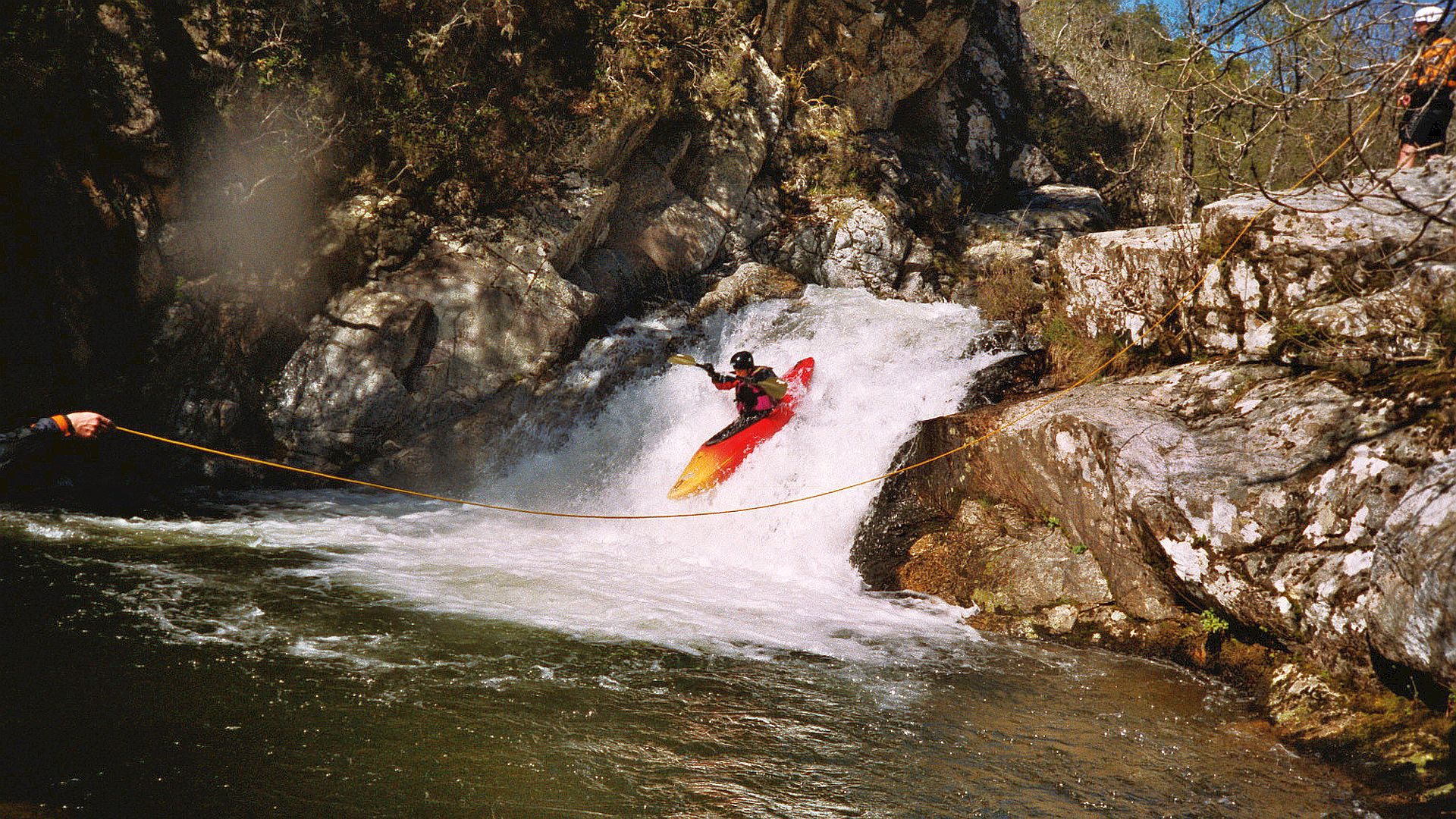 Kajak, Fluss Codi, Abschnitt Quenza - Mündung 4m Fall vor dem 7m Wasserfall 🛶 Werner R.