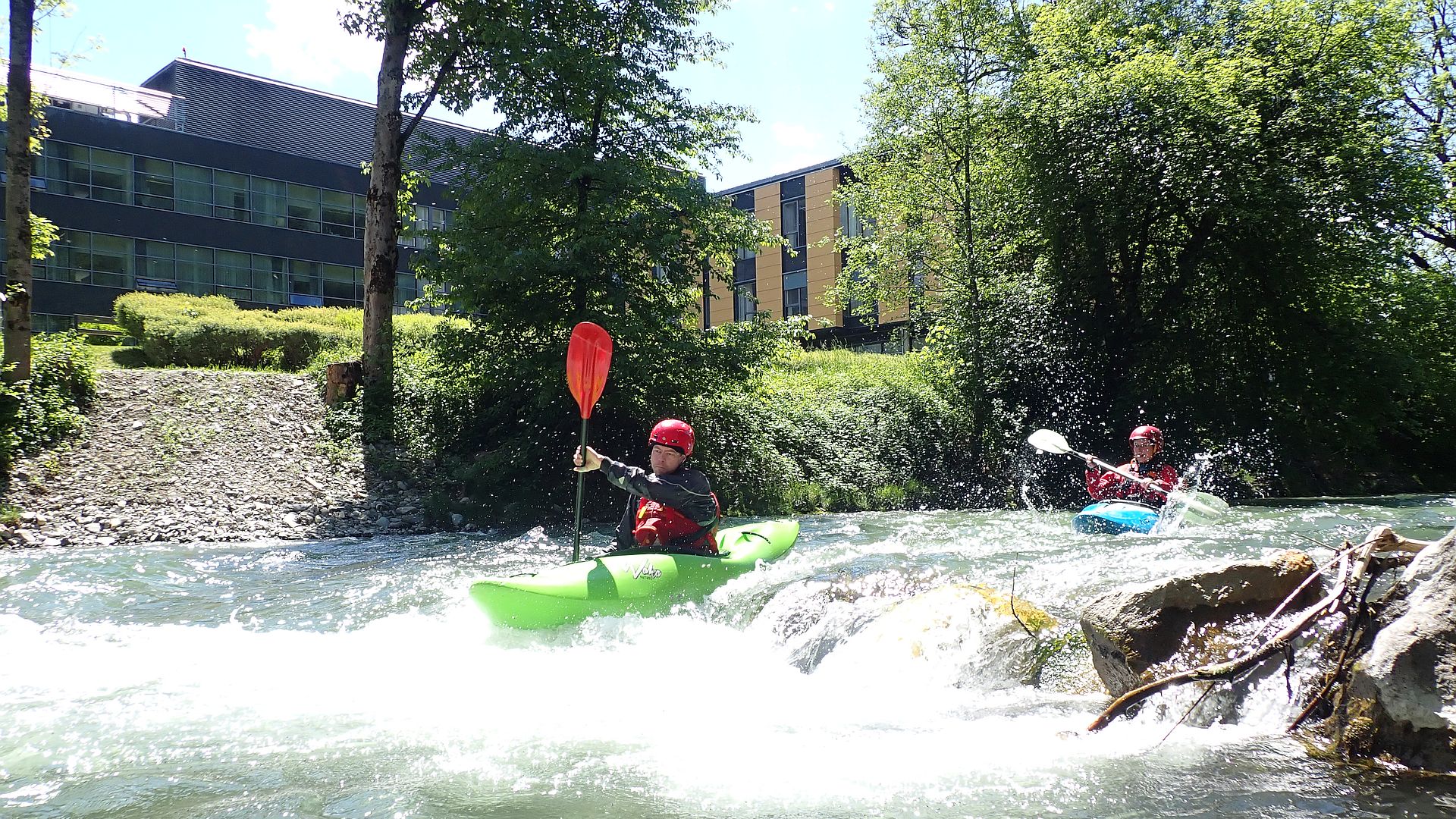Kajak, Fluss Enns, Abschnitt Mandling - Schladming weitere Stufen 🛶 Michael G., Sandra R.