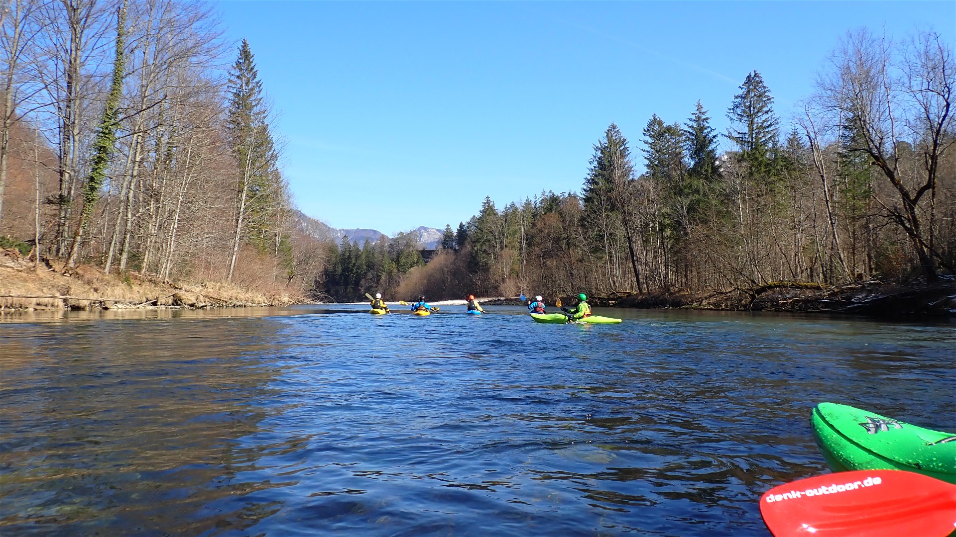 Kajak, Fluss Steyr, Abschnitt Klaus - Agonitz vor Agonitz 