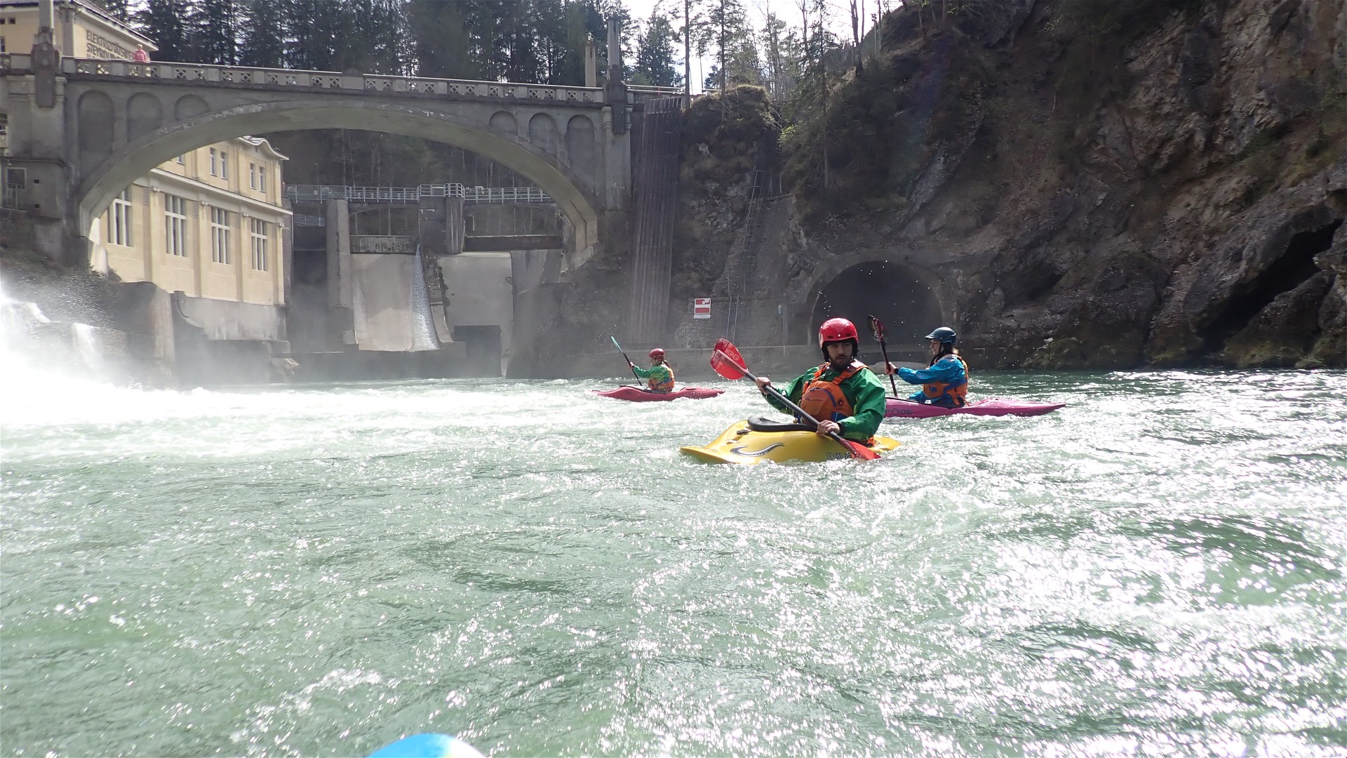 Kajak, Fluss Steyr, Abschnitt Klaus - Agonitz Umtragung KW Steyrdurchbruch 