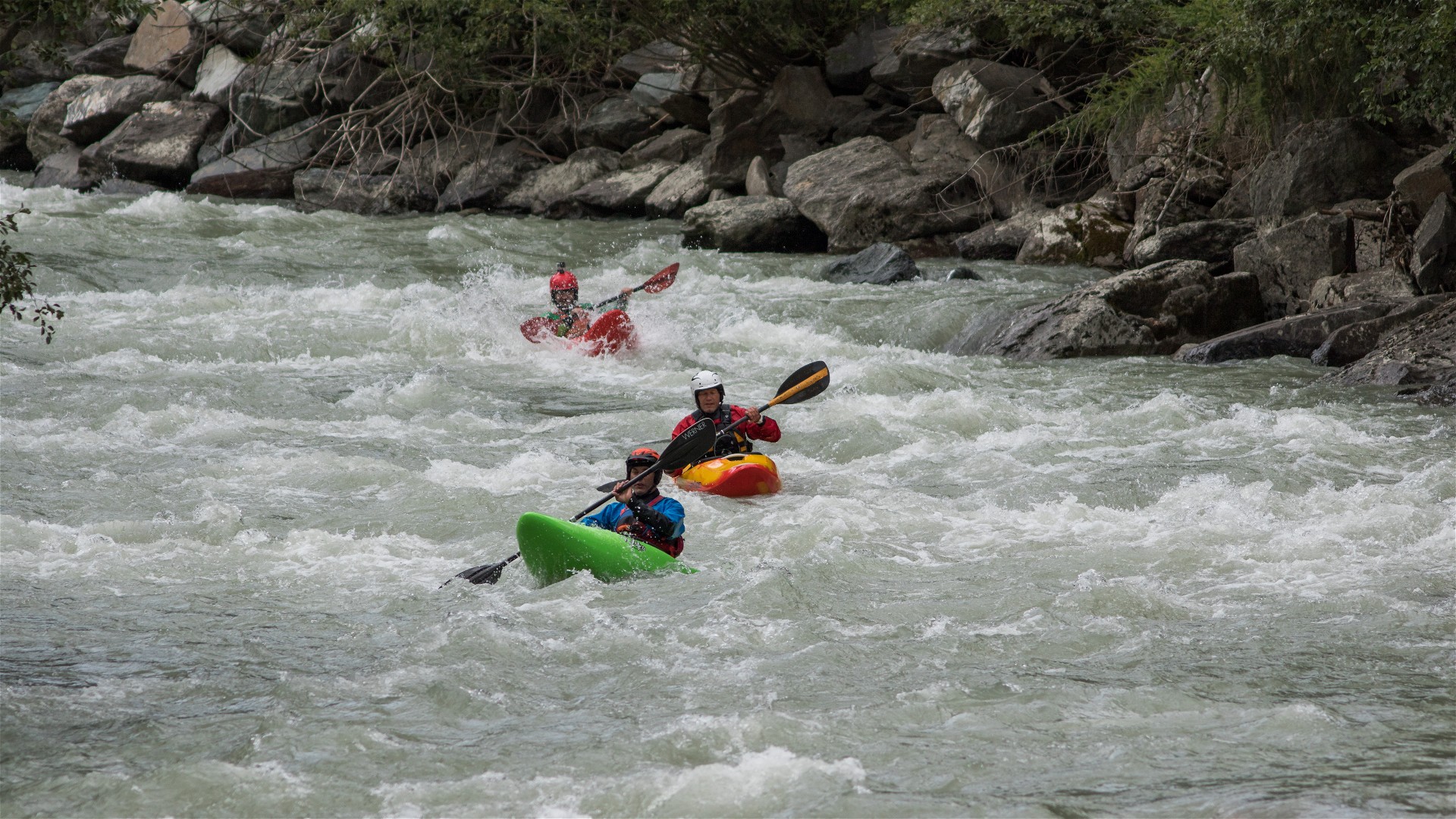 Kajak, Fluss Isel, Abschnitt Hinterbichl - Bobojach (Hintere Isel) schönes Wildwasser 