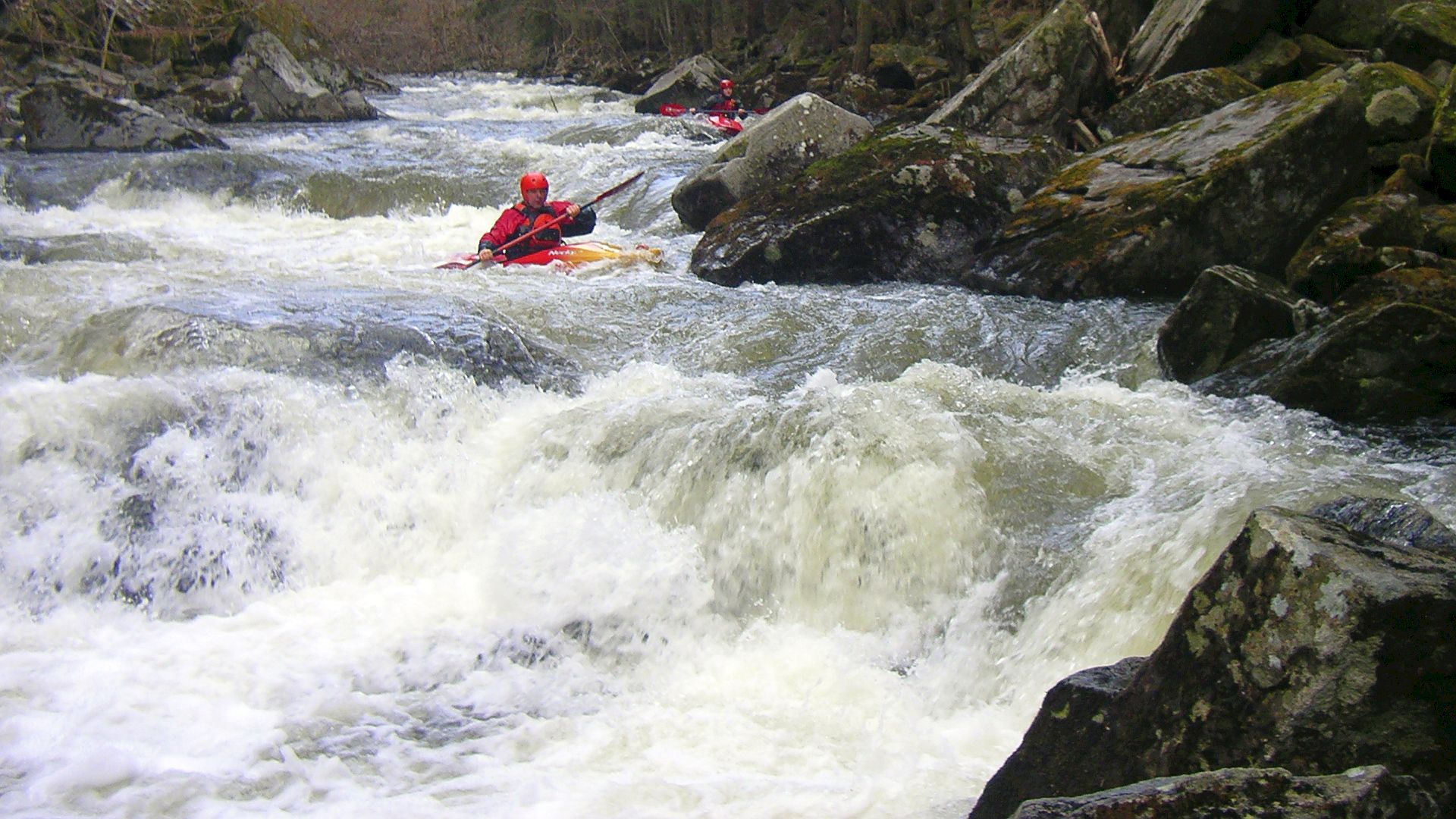 Kajak, Fluss Große Mühl, Abschnitt Neufelden - Donaumündung (Unterlauf) Schwarze Kuchl 🛶 Peter F., Alex B.