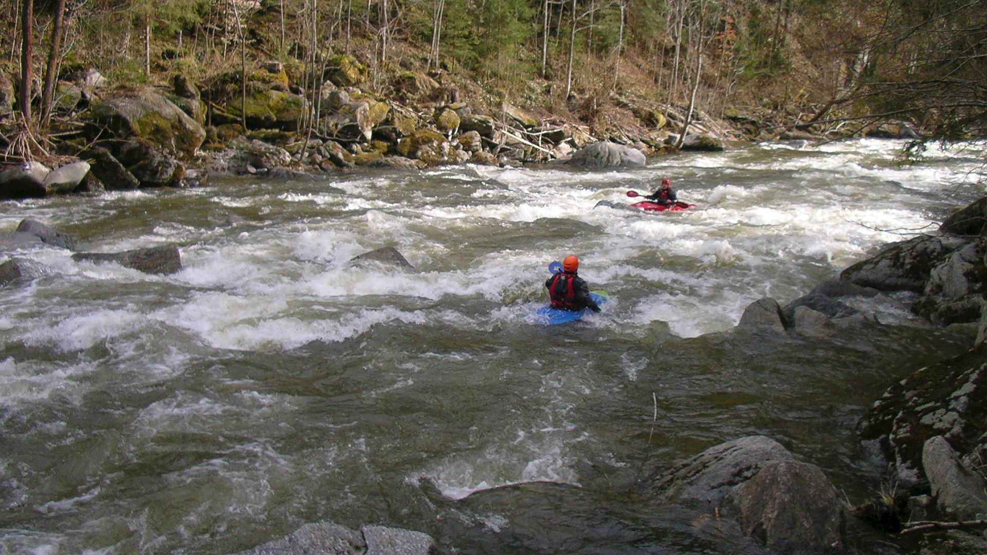 Kajak, Fluss Große Mühl, Abschnitt Neufelden - Donaumündung (Unterlauf) flotte Folgestrecke bis zum Ausstieg 🛶 Alex B., Christian B.