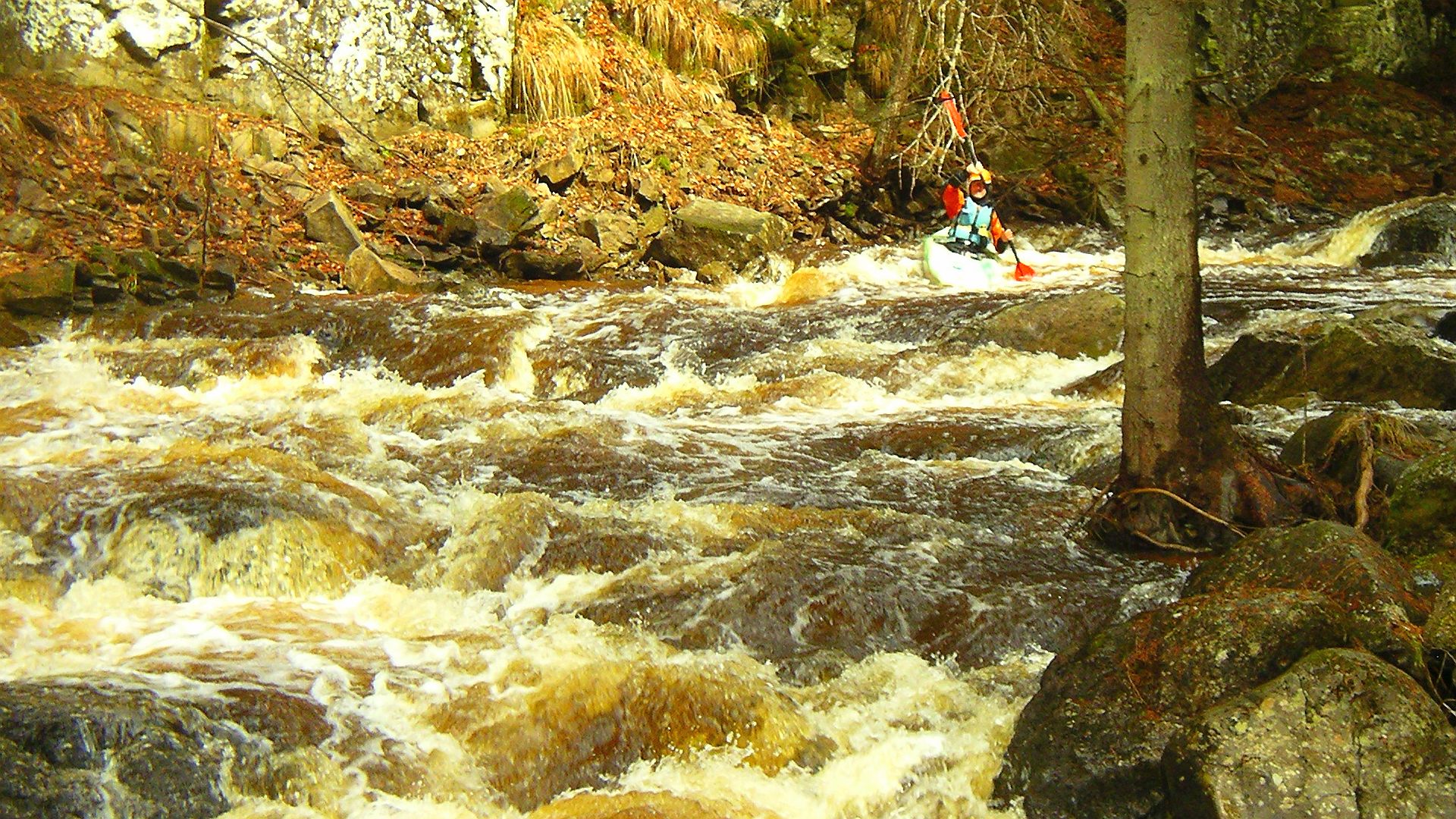 Kajak, Fluss Schwarze Aist, Abschnitt Harrachstal - Weitersfelden stufige Gefällestrecke 🛶 Thomas G.