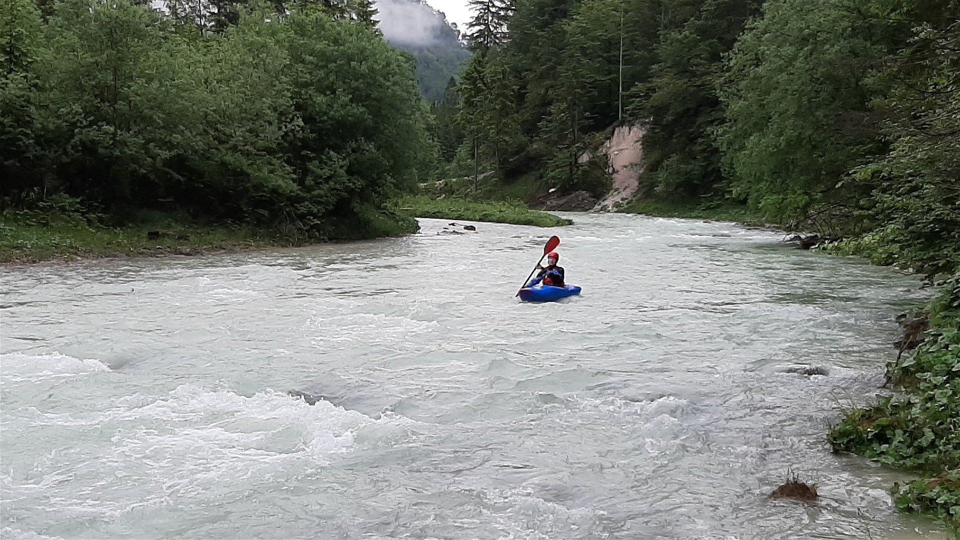 Kajak, Fluss Alm, Abschnitt Jagersimmerl - Grünau vor dem Tierpark 