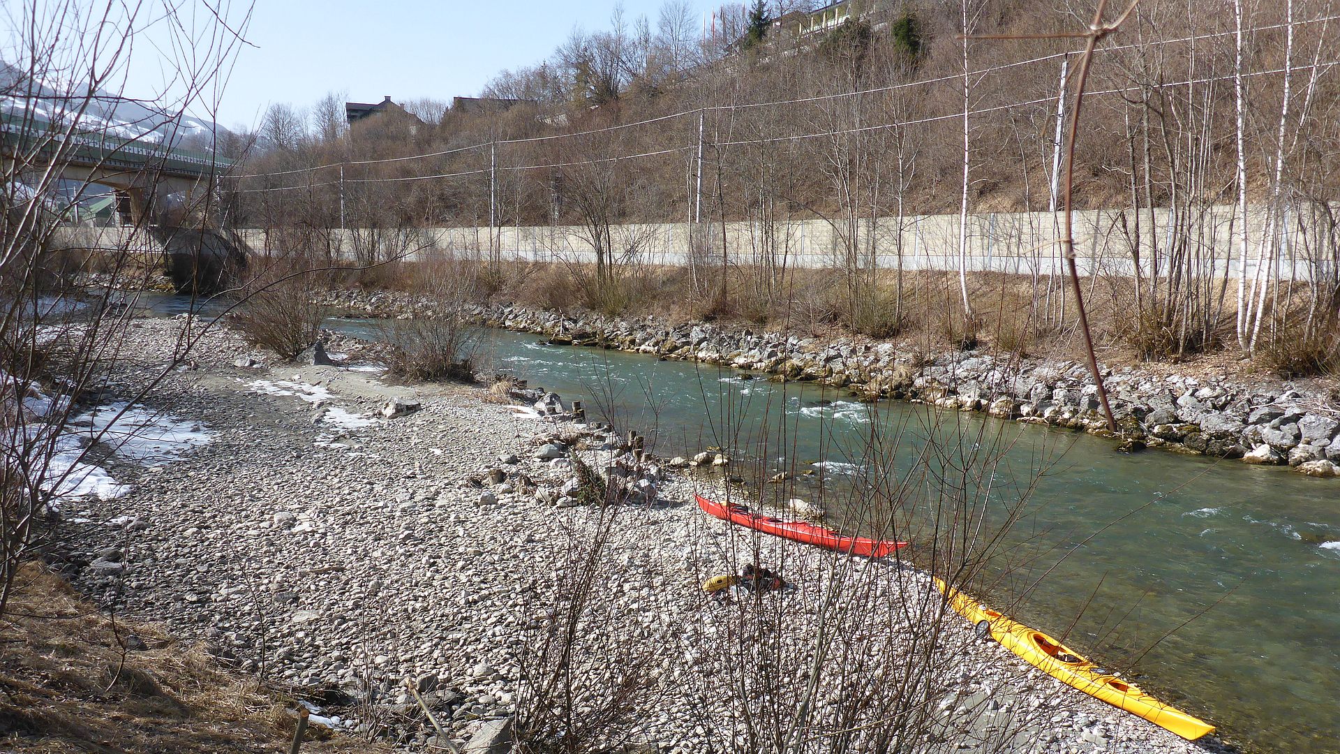Kajak, Fluss Enns, Abschnitt Schladming - Gesäuseeingang (Wanderstrecke) Einstieg in Schladming 