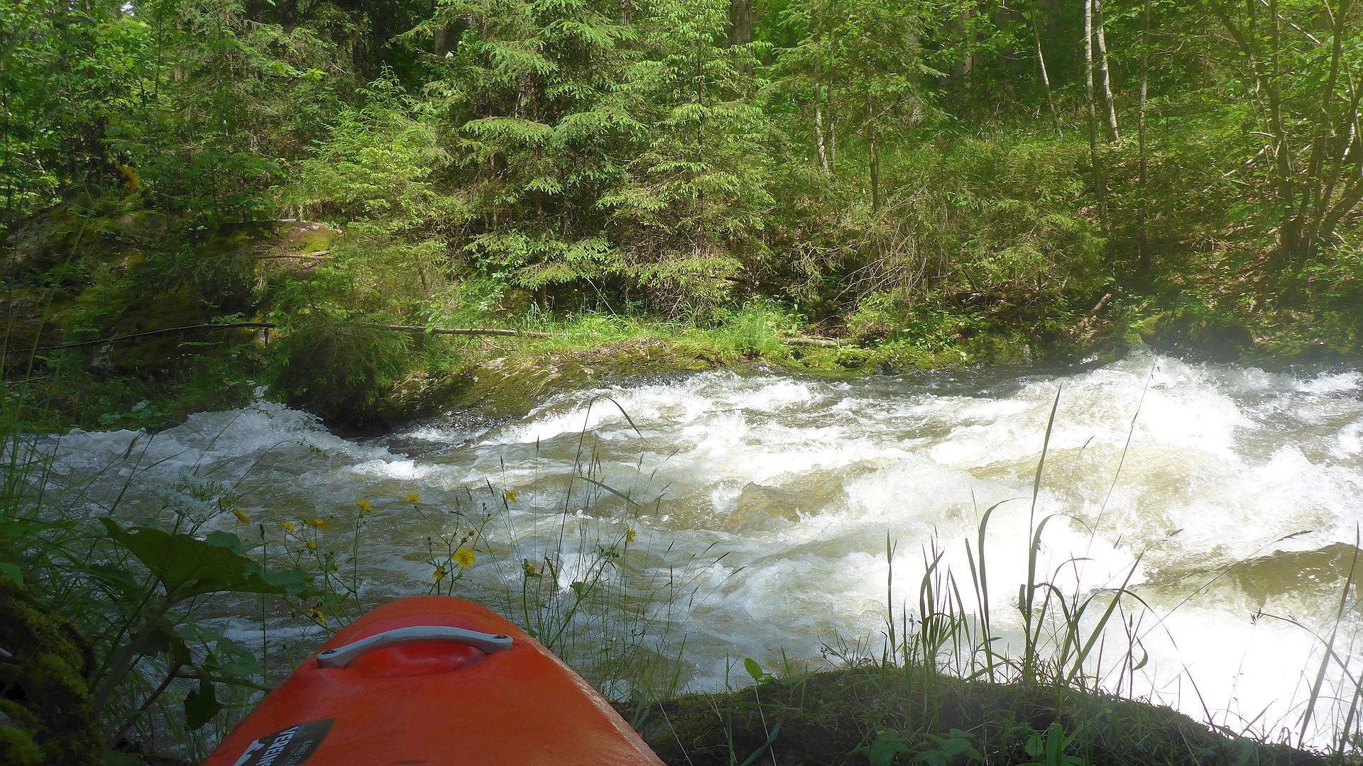 Kajak, Fluss Teigitsch, Abschnitt Stampf - Edelschrott (Oberlauf) sportlich 