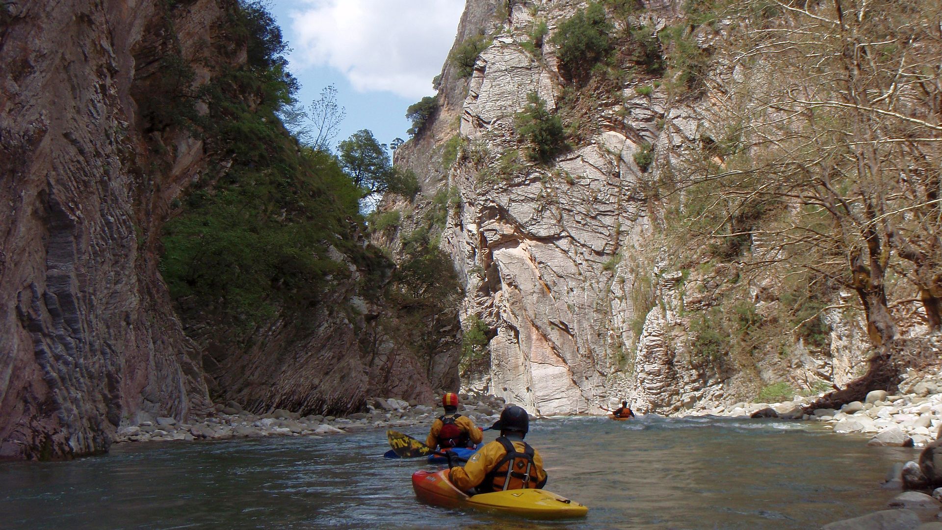 Kajak, Fluss Krikellopotamos, Abschnitt Krikello - Dermati die erste Klamm 🛶 LFC