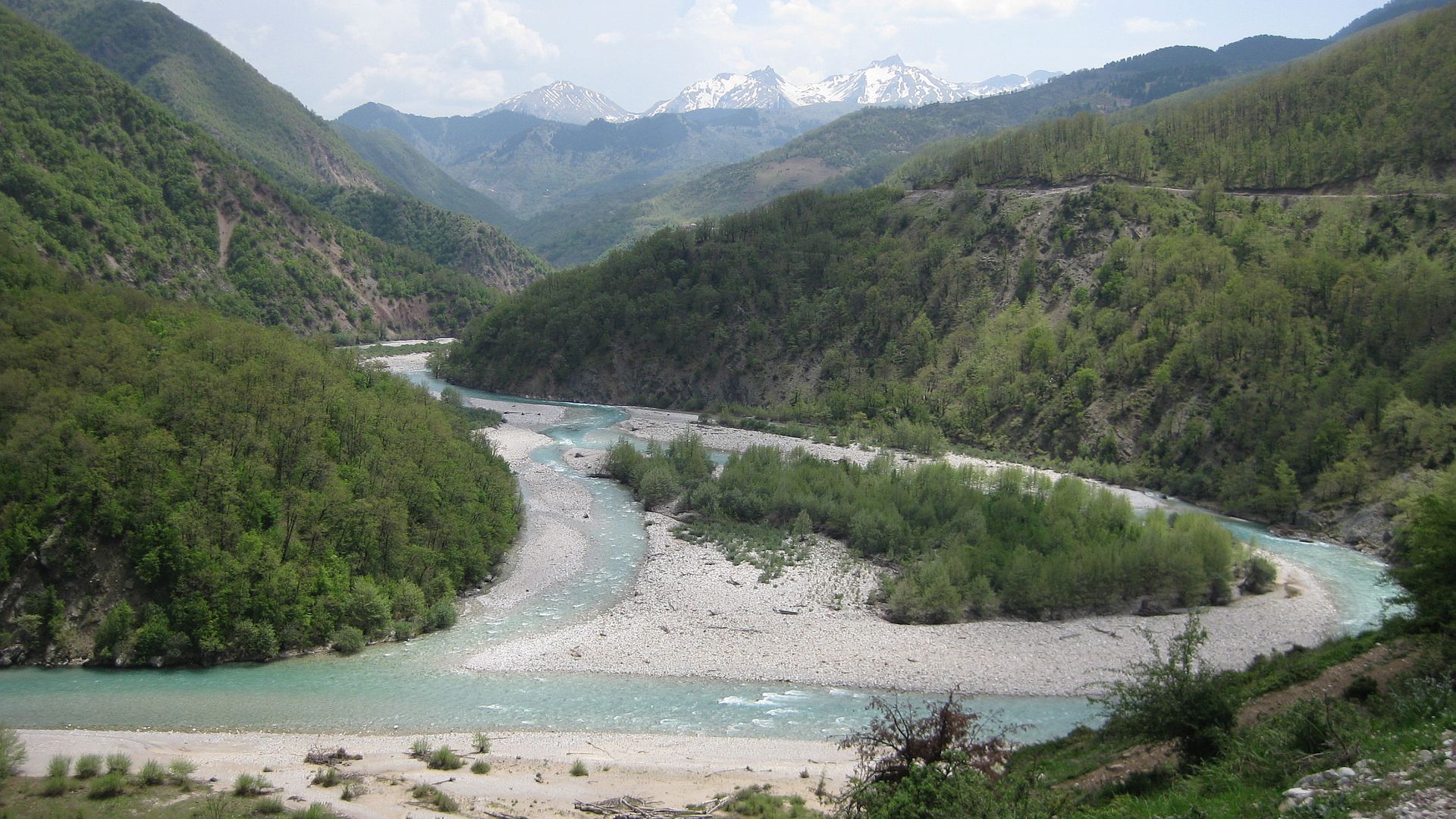 Kajak, Fluss Kamnetikos, Abschnitt Pirra - Armatoliko der Acheloos teilt sich oft 