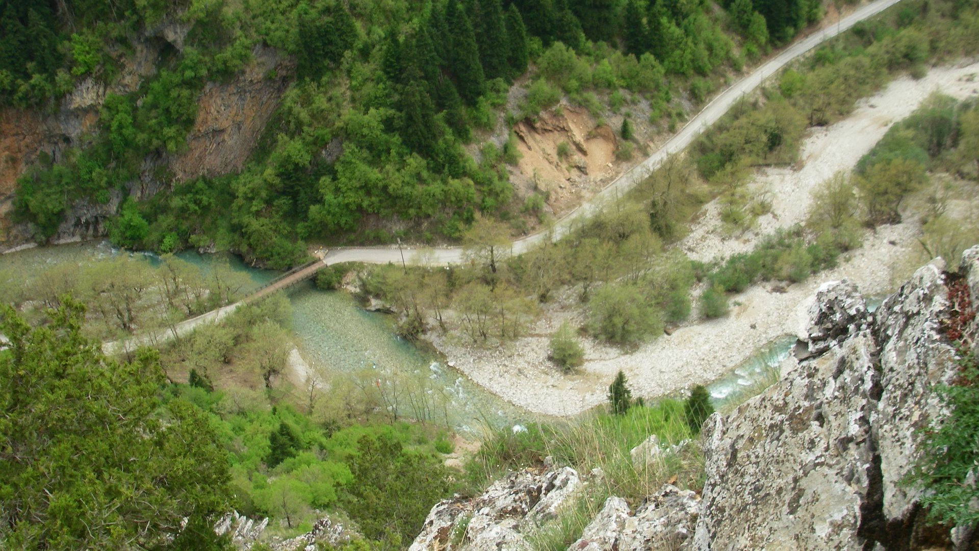 Kajak, Fluss Kamnetikos, Abschnitt Pirra - Armatoliko Brücke bei Agios Nikolaos 🛶 Peter F., Werner R.