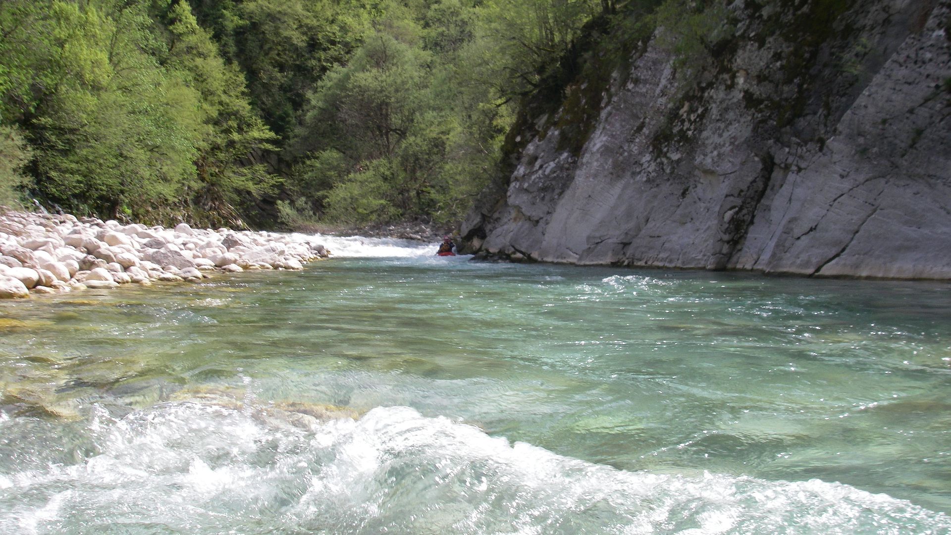 Kajak, Fluss Lakmos, Abschnitt Anthousa - Milia die ersten Prallwände 🛶 Peter F.
