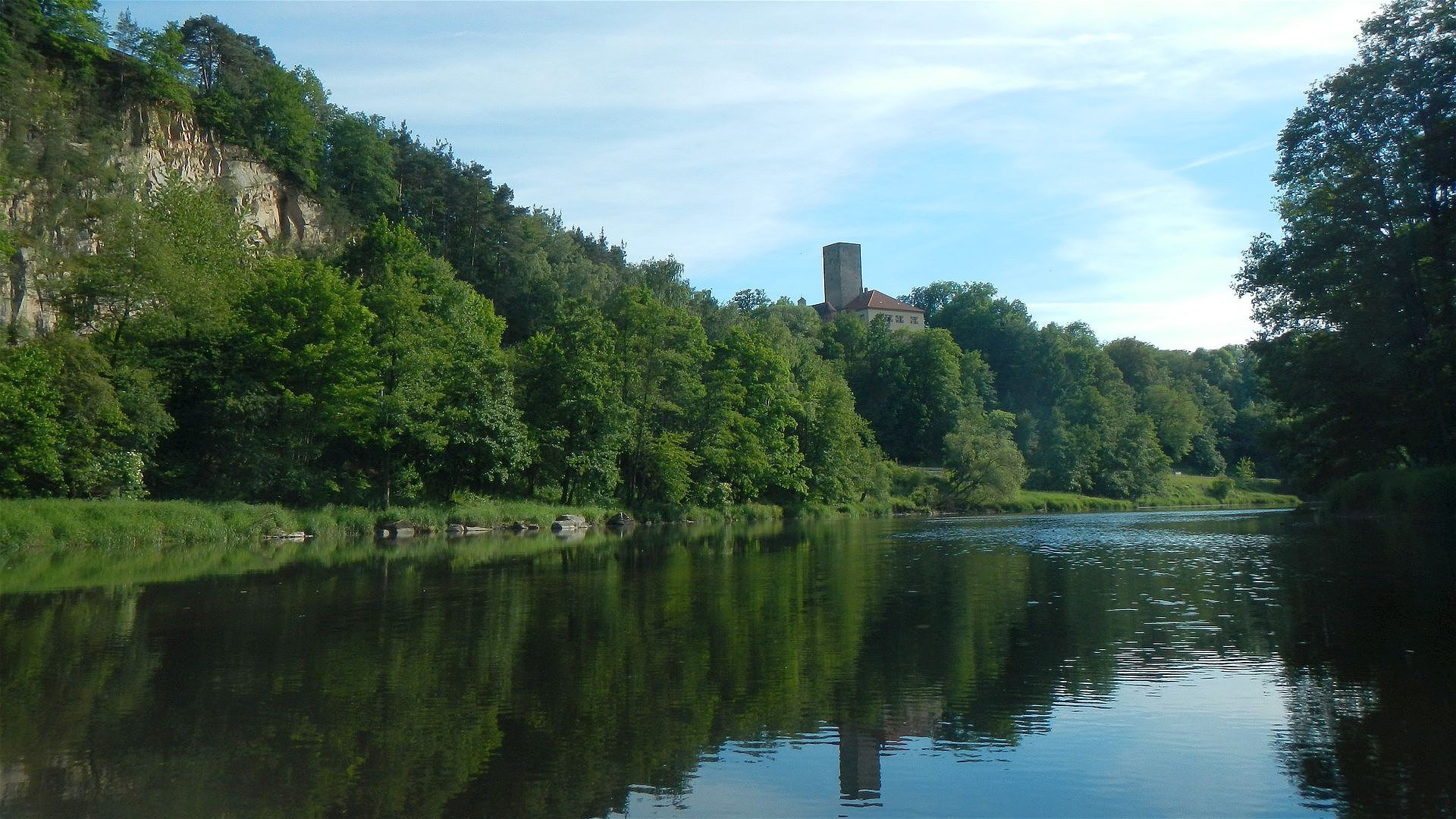 Kajak, Fluss Regen, Abschnitt Blaibacher See - Regensburg Burg Regenpeilnstein 
