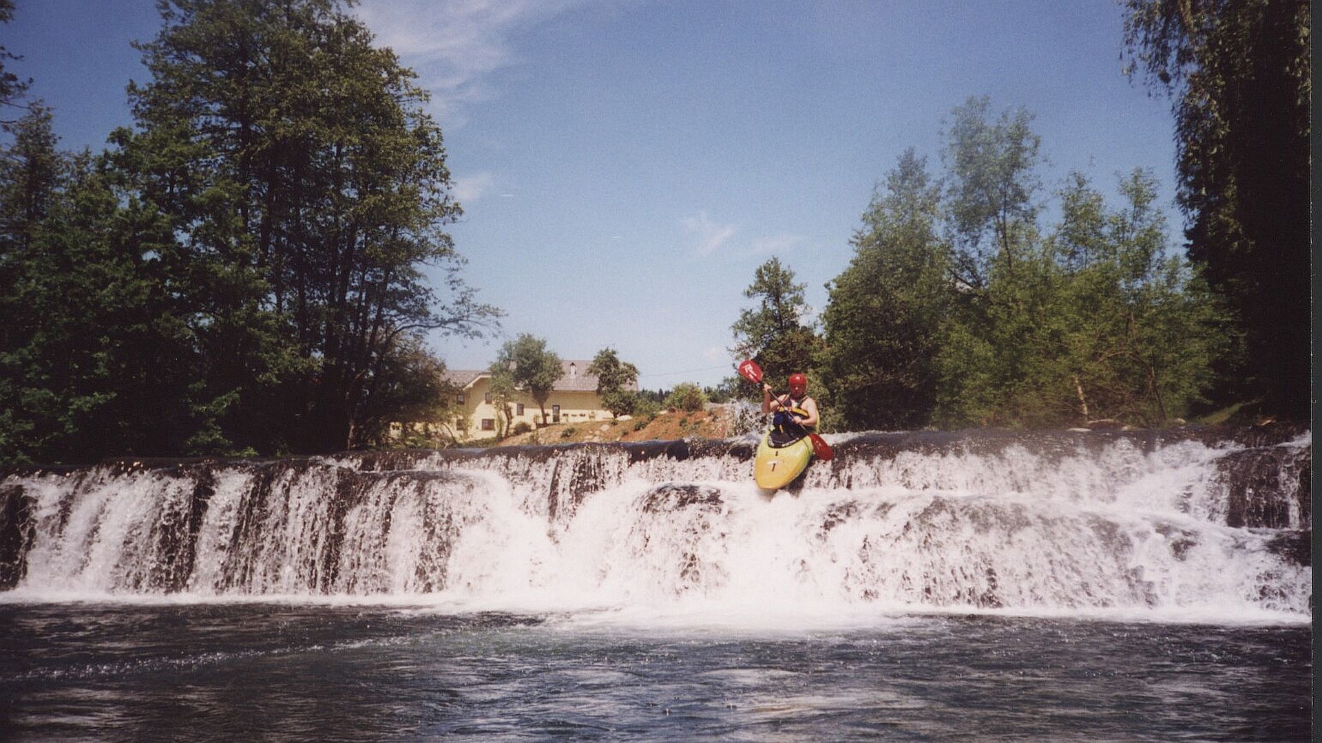 Kajak, Fluss Krka, Abschnitt Krka - Zuzemberk erste Stufen in Krka 🛶 Peter F.