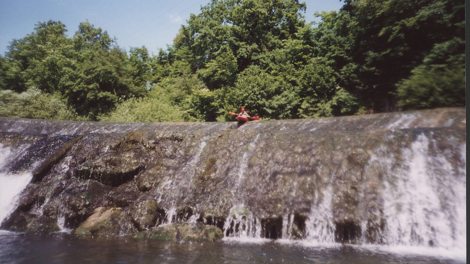 Kajak, Fluss Krka, Abschnitt Krka - Zuzemberk 7m Wehr mit Bootsgasse 🛶 Ulli F.