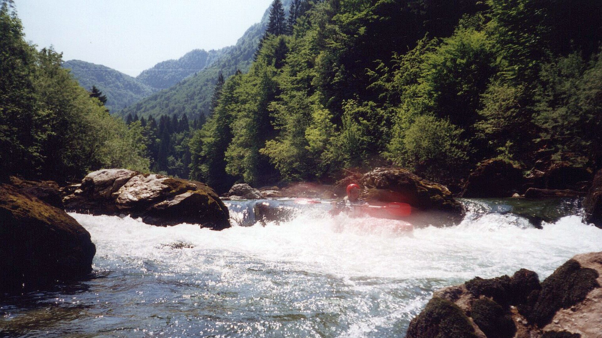 Kajak, Fluss Sava Bohinjka, Abschnitt Soteska - Selo Stufen 🛶 Ulli F.