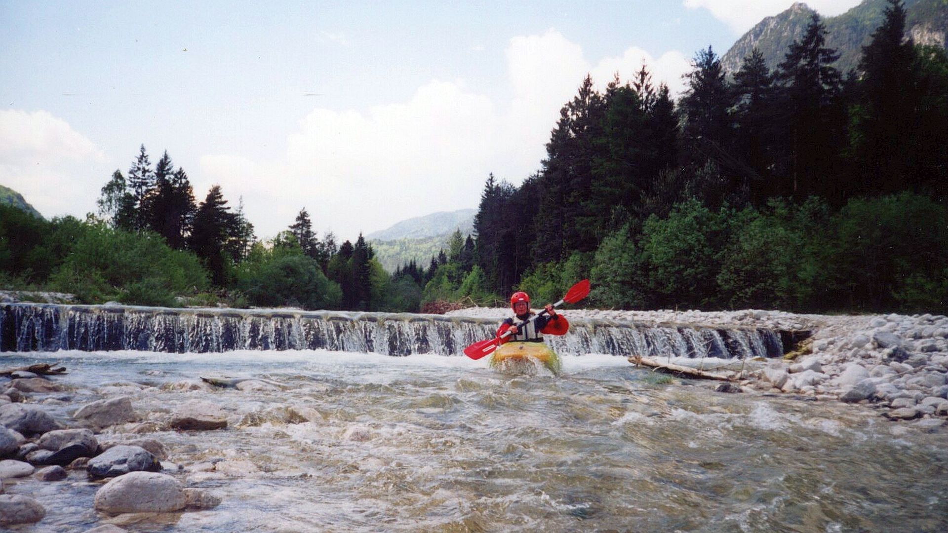 Kajak, Fluss Sava Dolinka, Abschnitt Gozd - Mojstrana Holzstufe 🛶 Ulli F.