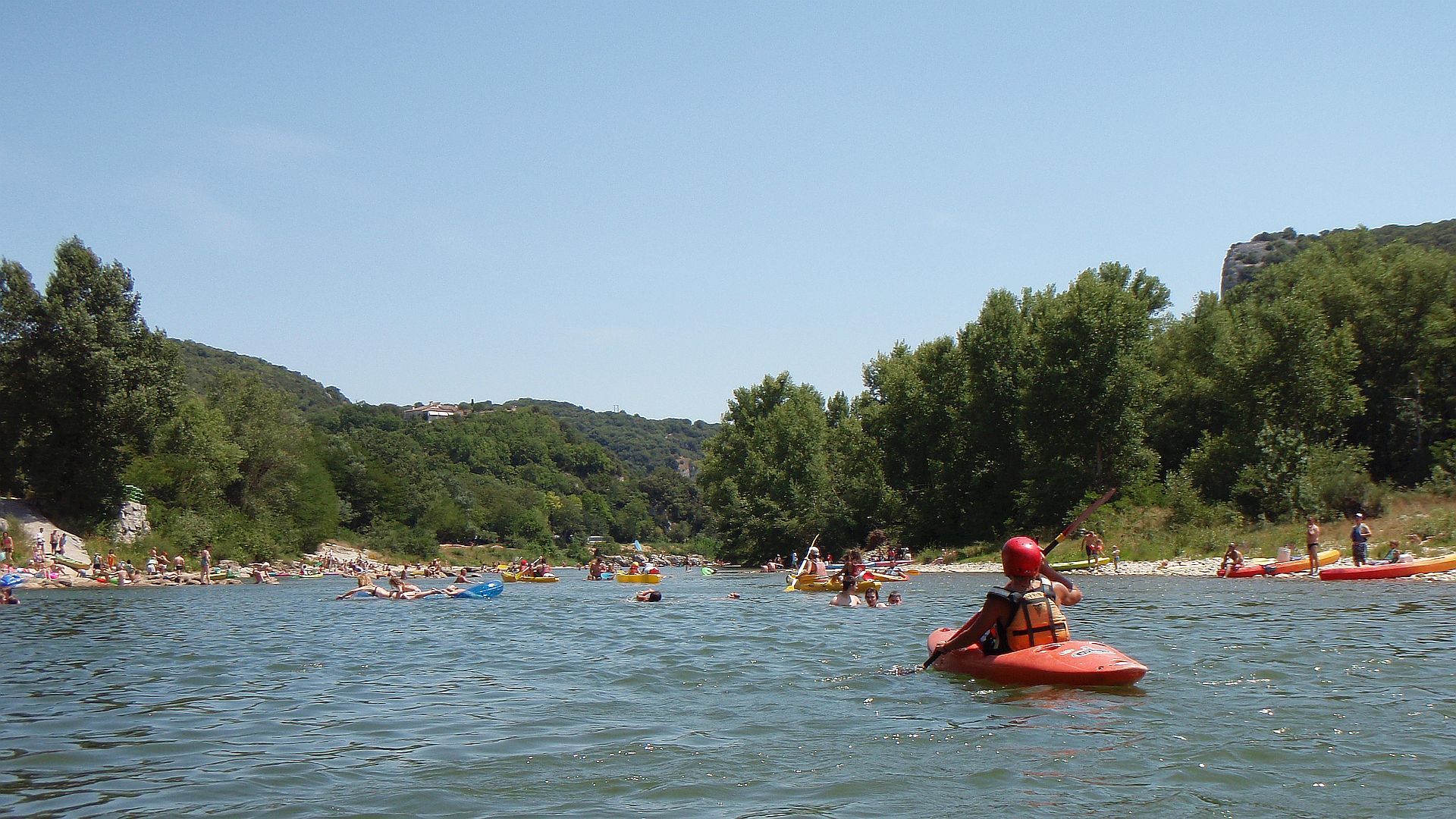 Kajak, Fluss Ardèche, Abschnitt Vallon - Chames (Pont d