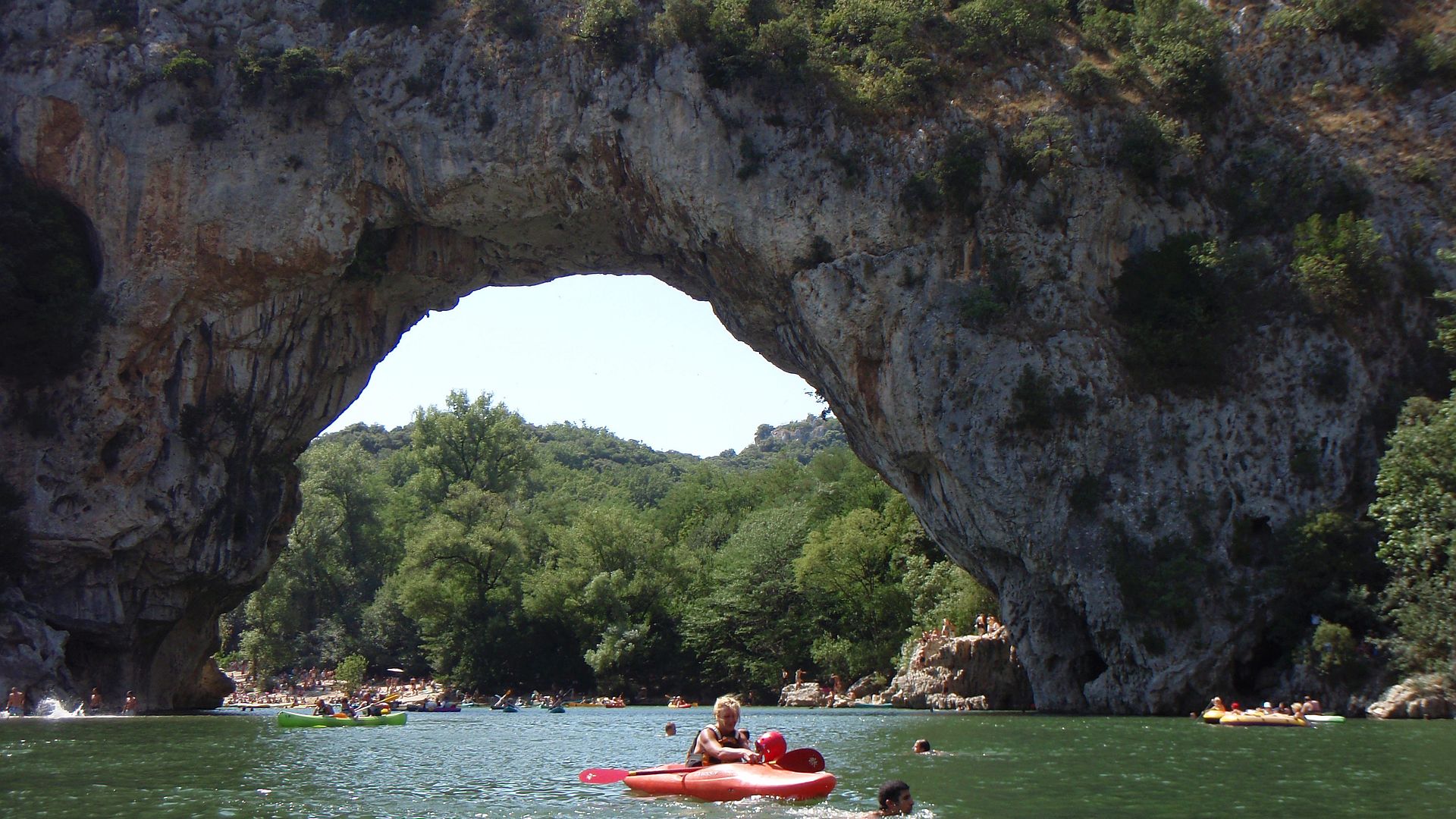 Kajak, Fluss Ardèche, Abschnitt Vallon - Chames (Pont d