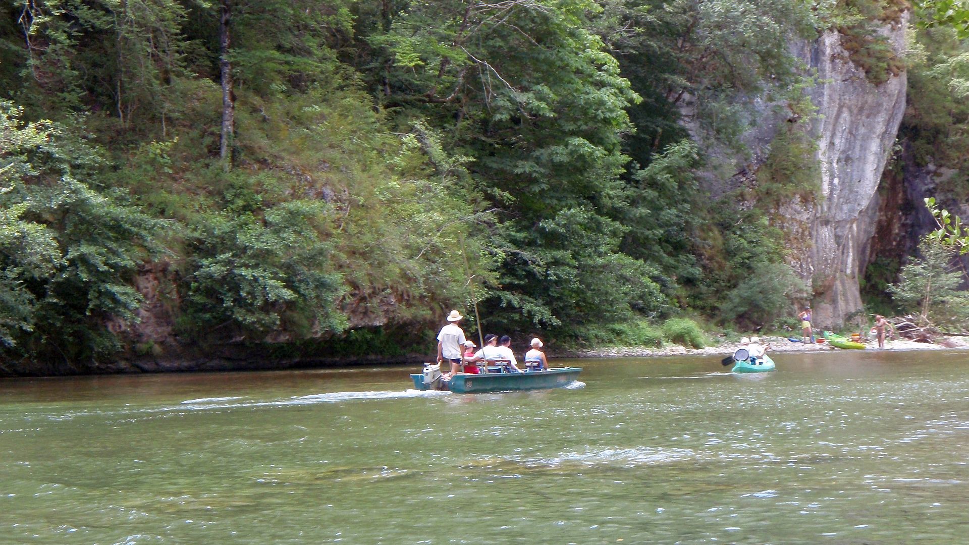 Kajak, Fluss Tarn, Abschnitt La Malène - Pas de Souci Motorbarkassen 