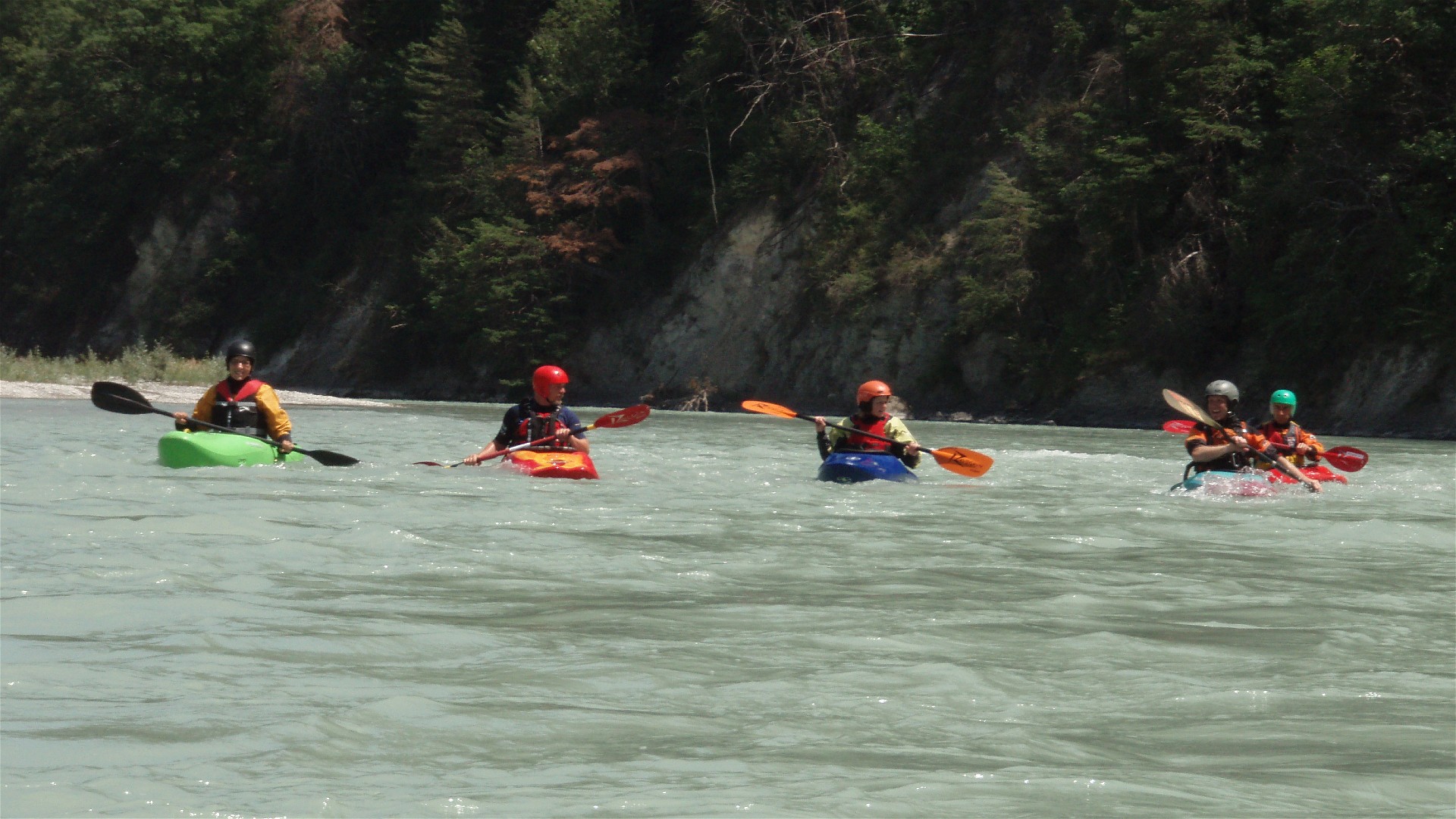 Kajak, Fluss Durance, Abschnitt St. Clément - Embrun flotte Strömung 
