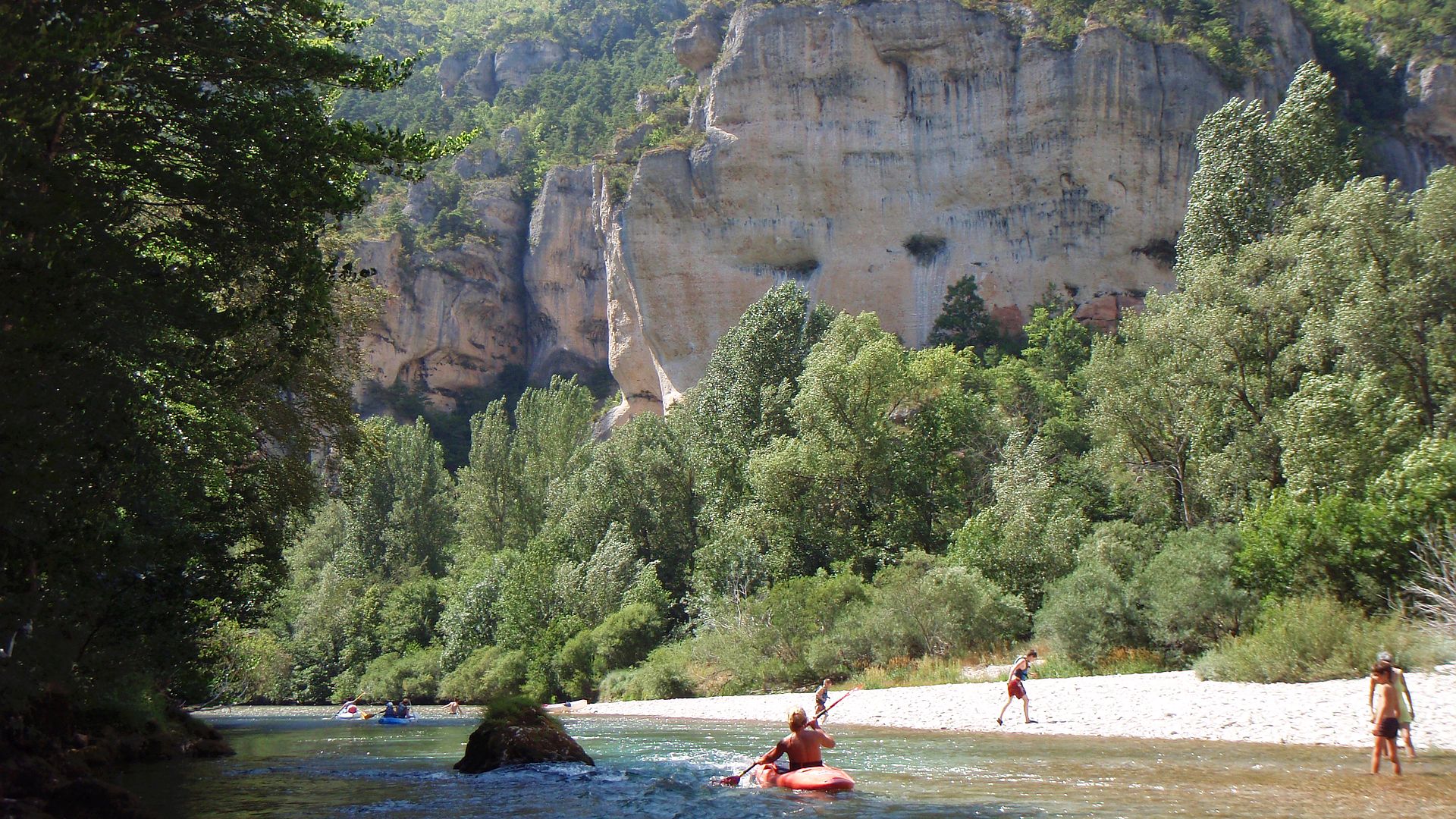 Kajak, Fluss Tarn, Abschnitt Les Vignes - Le Rozier eindrucksvolle Schlucht 🛶 Rumi Z.