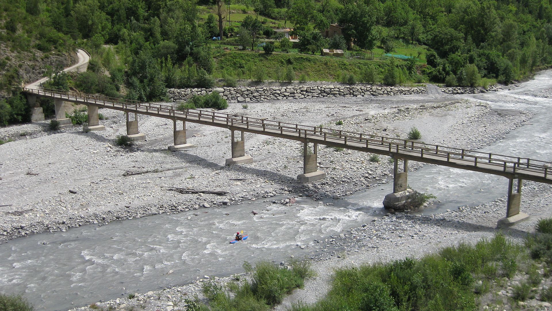 Kajak, Fluss Var, Abschnitt Guillaumes - Daluis (Gorges de Daluis) Ausstieg 🛶 Peter F.