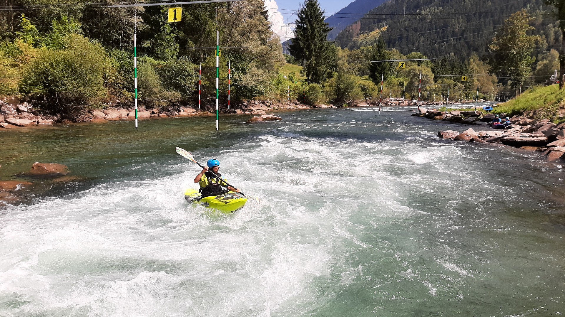 Kajak, Fluss Möll, Abschnitt Slalomstrecke Slalomstrecke 
