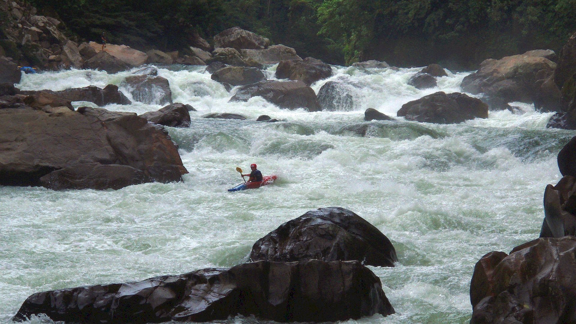 Kajak, Fluss Misahualli, Abschnitt Santo Domingo - Puerto Misahualli (Unterlauf) nach dem Katarakt 🛶 Horst K.