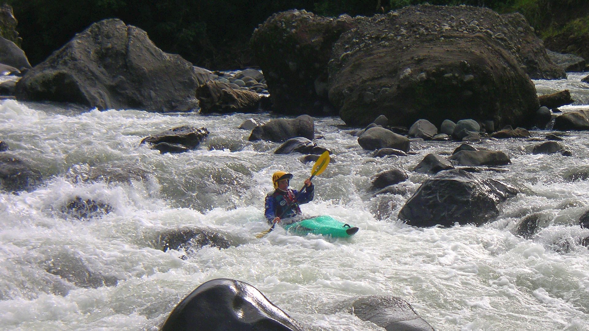 Kajak, Fluss Pacuare, Abschnitt Bajo Pacuare Sur - B. P. Norte (Upper Upper) unsauberer Katarakt 🛶 Elizabeth I.