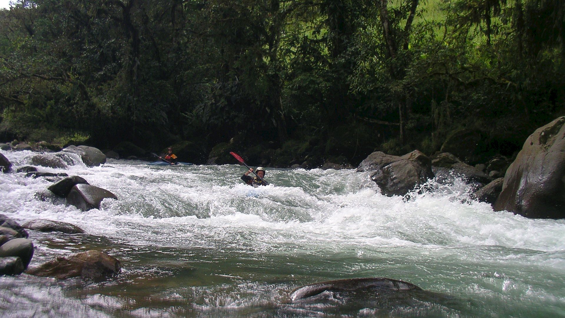 Kajak, Fluss Pejibaye, Abschnitt Taus - Oriente schöne Passagen 🛶 Heike W., Bernd A.