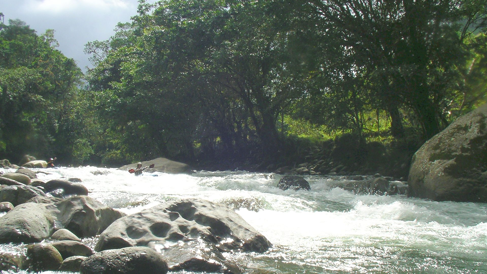 Kajak, Fluss Pejibaye, Abschnitt Taus - Oriente stetes Gefälle 🛶 Heike W., Bernd A.