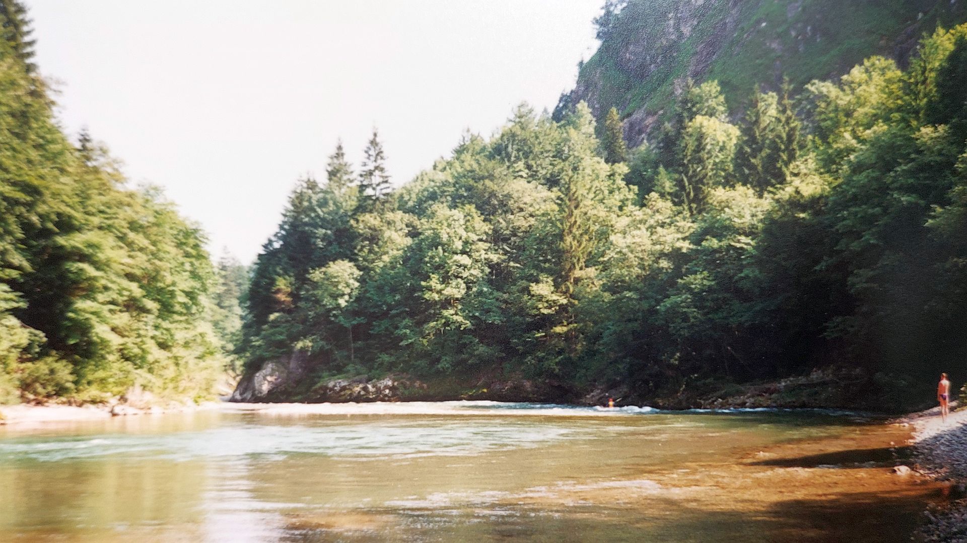 Kajak, Fluss Kössener Ache, Abschnitt St. Johann - Kössen schöne Strecke 