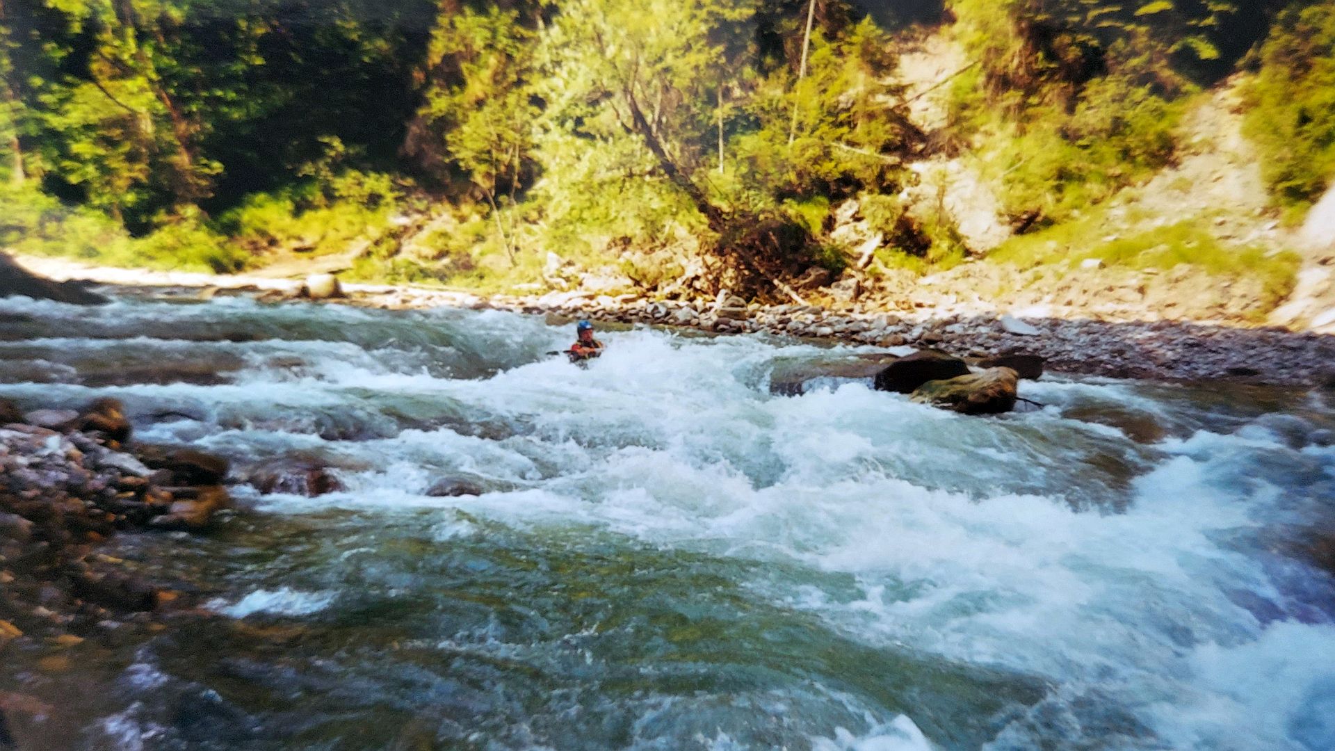 Kajak, Fluss Ammer, Abschnitt Kammerl - Rottenbuch (Scheibum) Anfahrt zur "Scheibum" 🛶 Peter F.