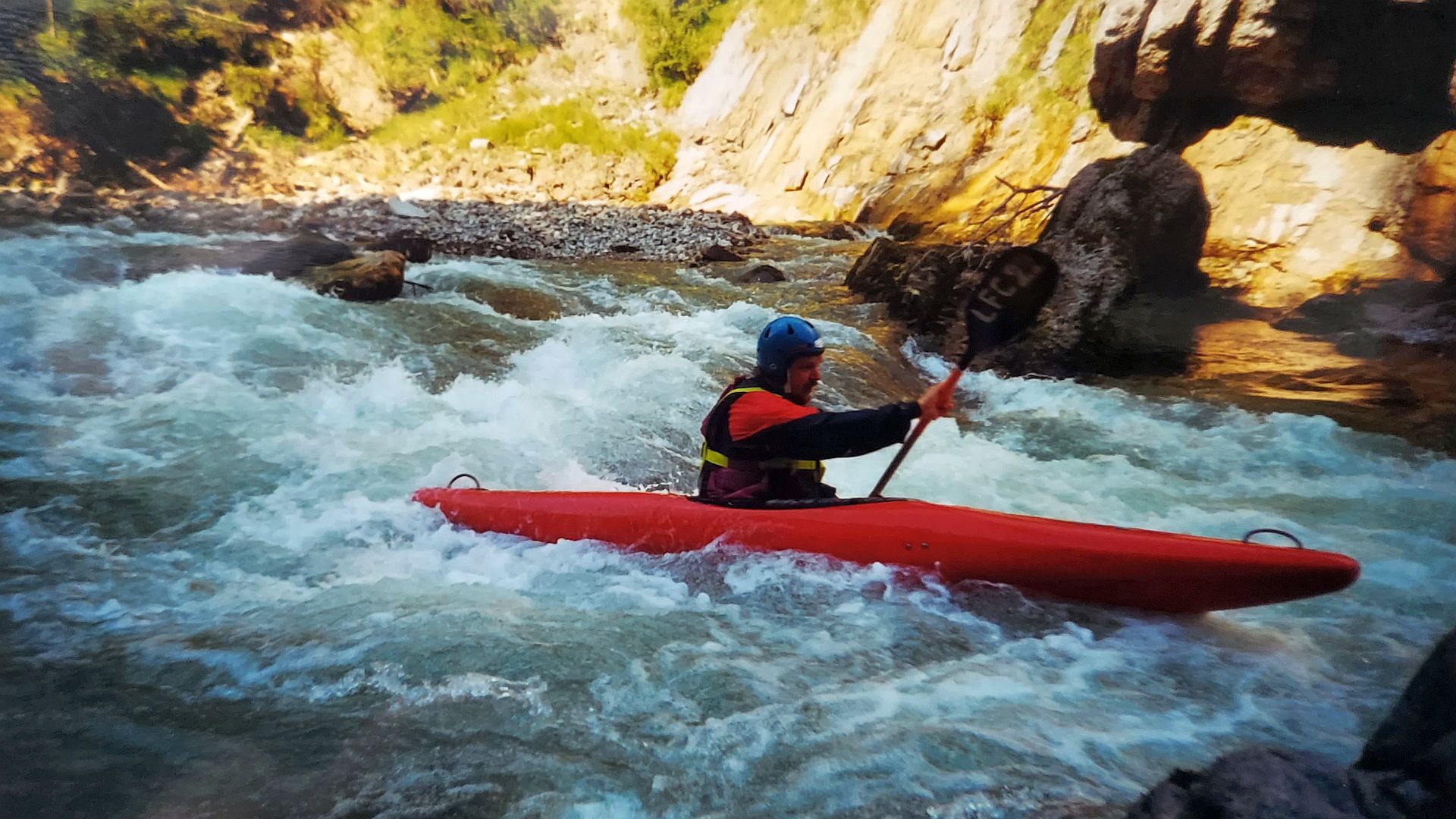 Kajak, Fluss Ammer, Abschnitt Kammerl - Rottenbuch (Scheibum) in der "Scheibum" 🛶 Peter F.