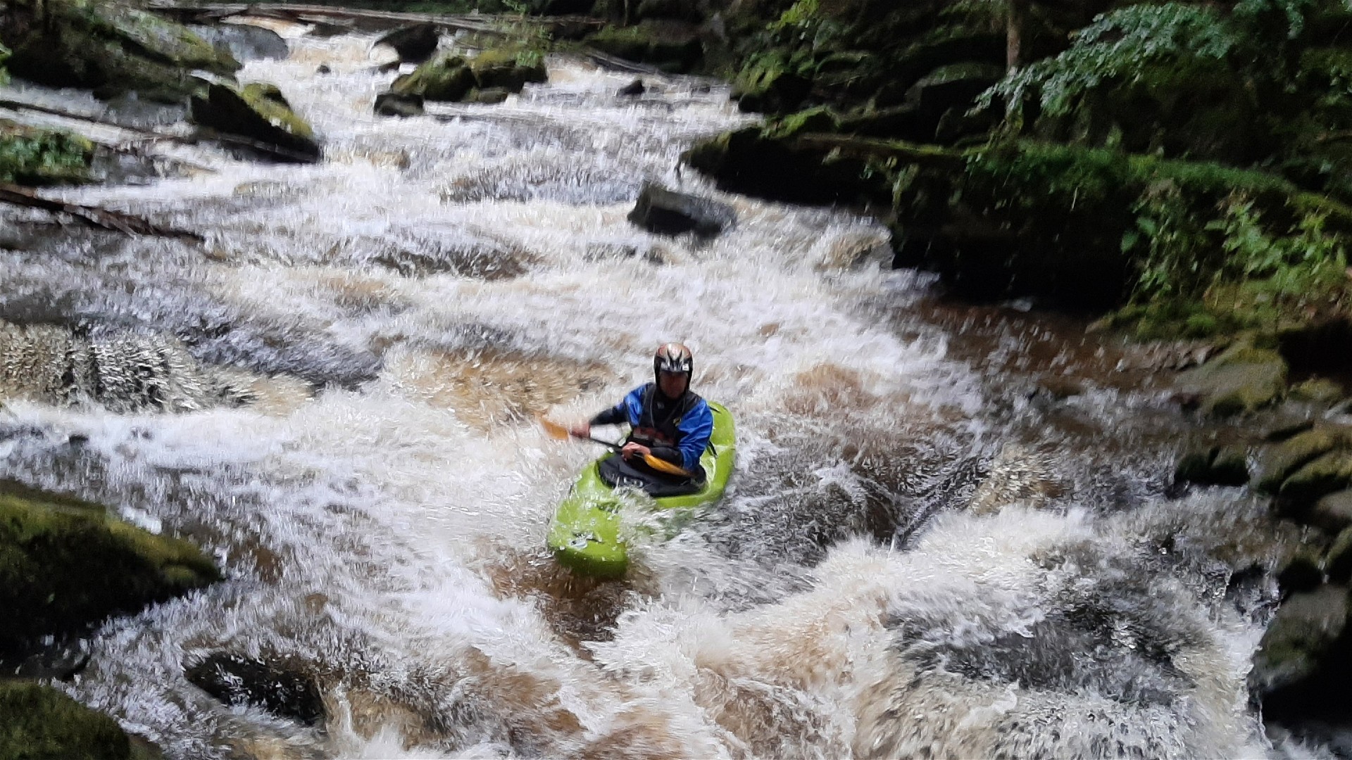 Kajak, Fluss Osterbach, Abschnitt Fronau - Oberkappel (Unterlauf) das Bärenloch 