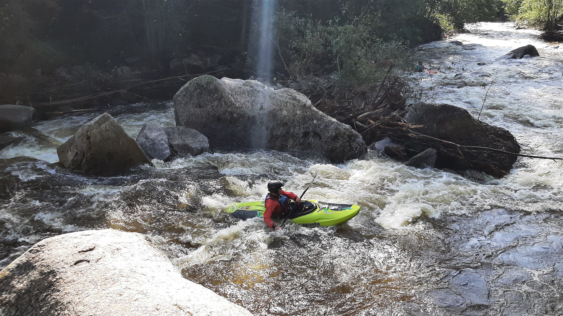Kajak, Fluss Waldaist, Abschnitt Schafflmühle - Hohensteg im S 
